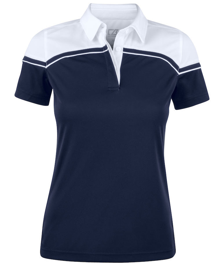 Cutter & Buck Seabeck dame polo T-shirt, M&oslash;rk Navy/Hvid, M&oslash;rk Navy/Hvid, swatch