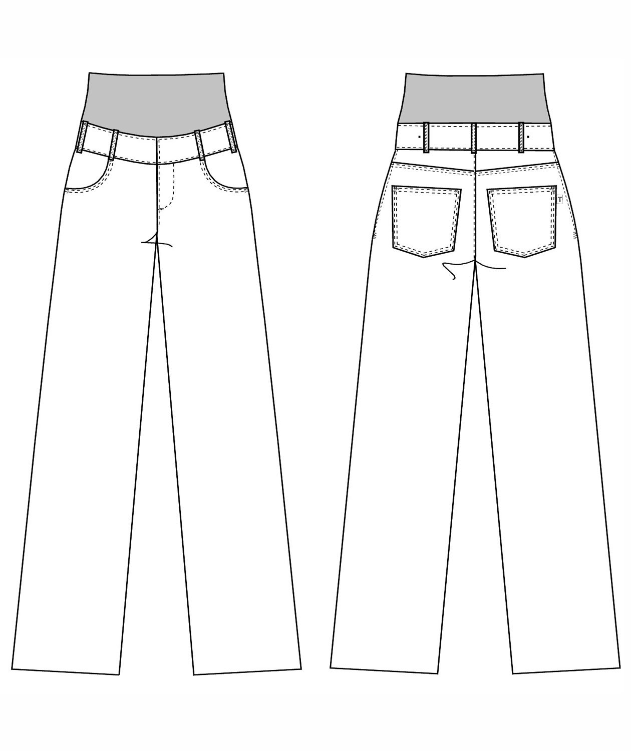 Kentaur mammabyxa benl&auml;ng 97 cm, Vit, large image number 2