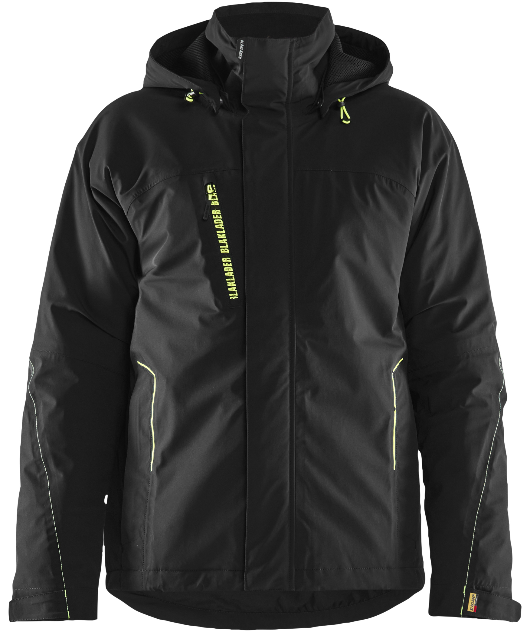 Bl&aring;kl&auml;der letforet damejakke full stretch, Sort/Hi-Vis Gul, large image number 0