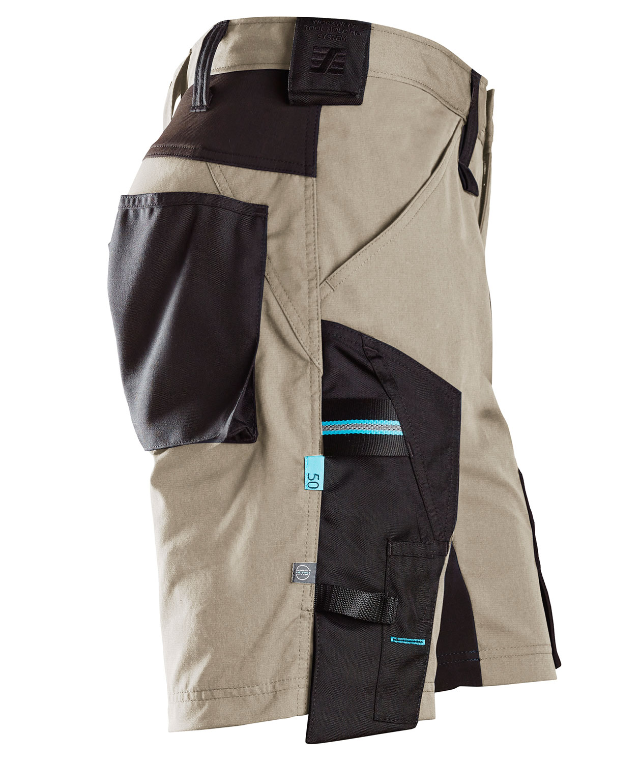 Snickers LiteWork 37.5&reg; arbeidsshorts 6112, Khaki/Svart, large image number 2