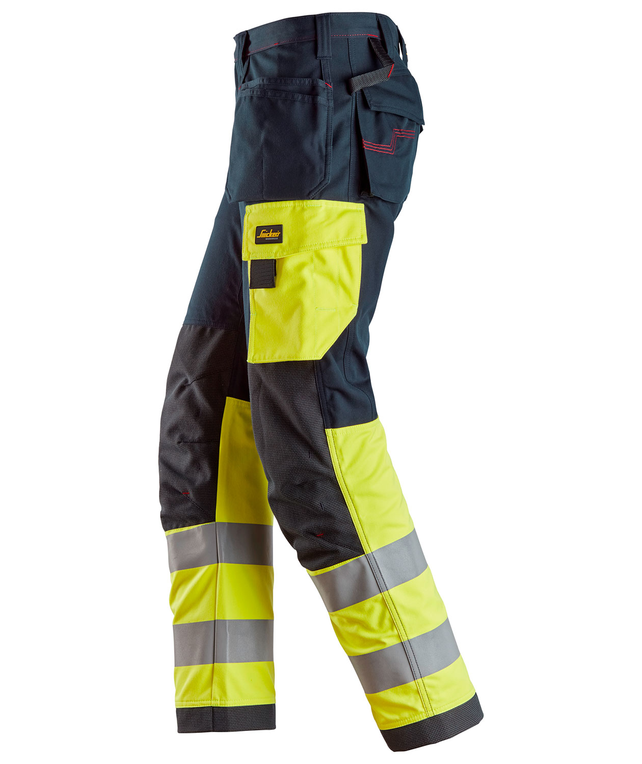 Snickers ProtecWork hantverksbyxa, Navy/Hi-Vis gul, large image number 2
