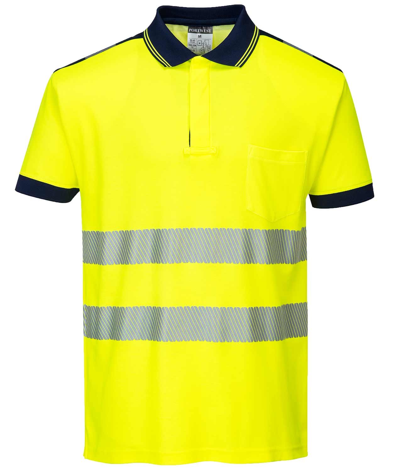 Portwest PW3 pik&eacute;tr&ouml;ja, Varsel Gul/M&ouml;rk Marinbl&aring;