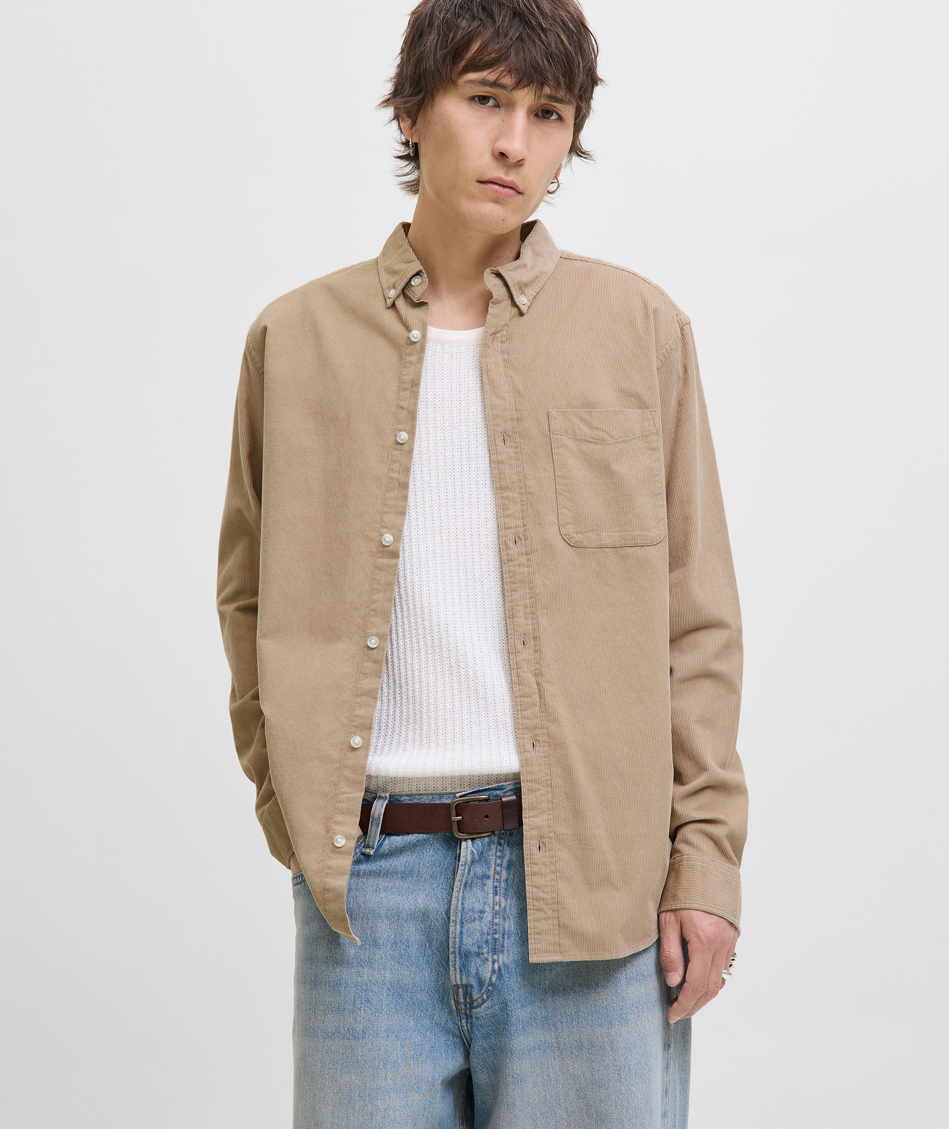 Jack & Jones JJECLASSIC Corduroy Hemd, Crockery, large image number 1