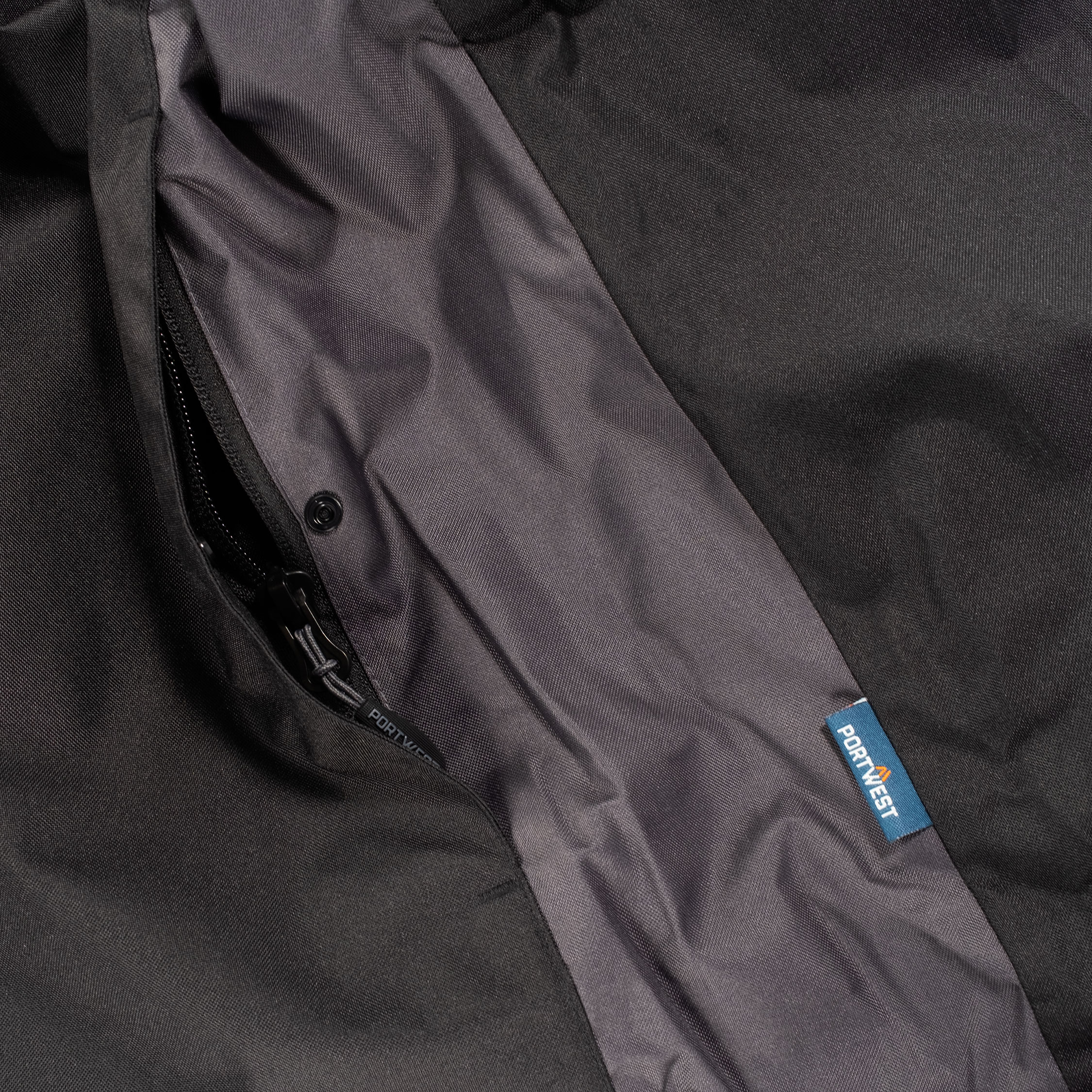 Portwest PW2 winter jacket, Black/Grey, large image number 7