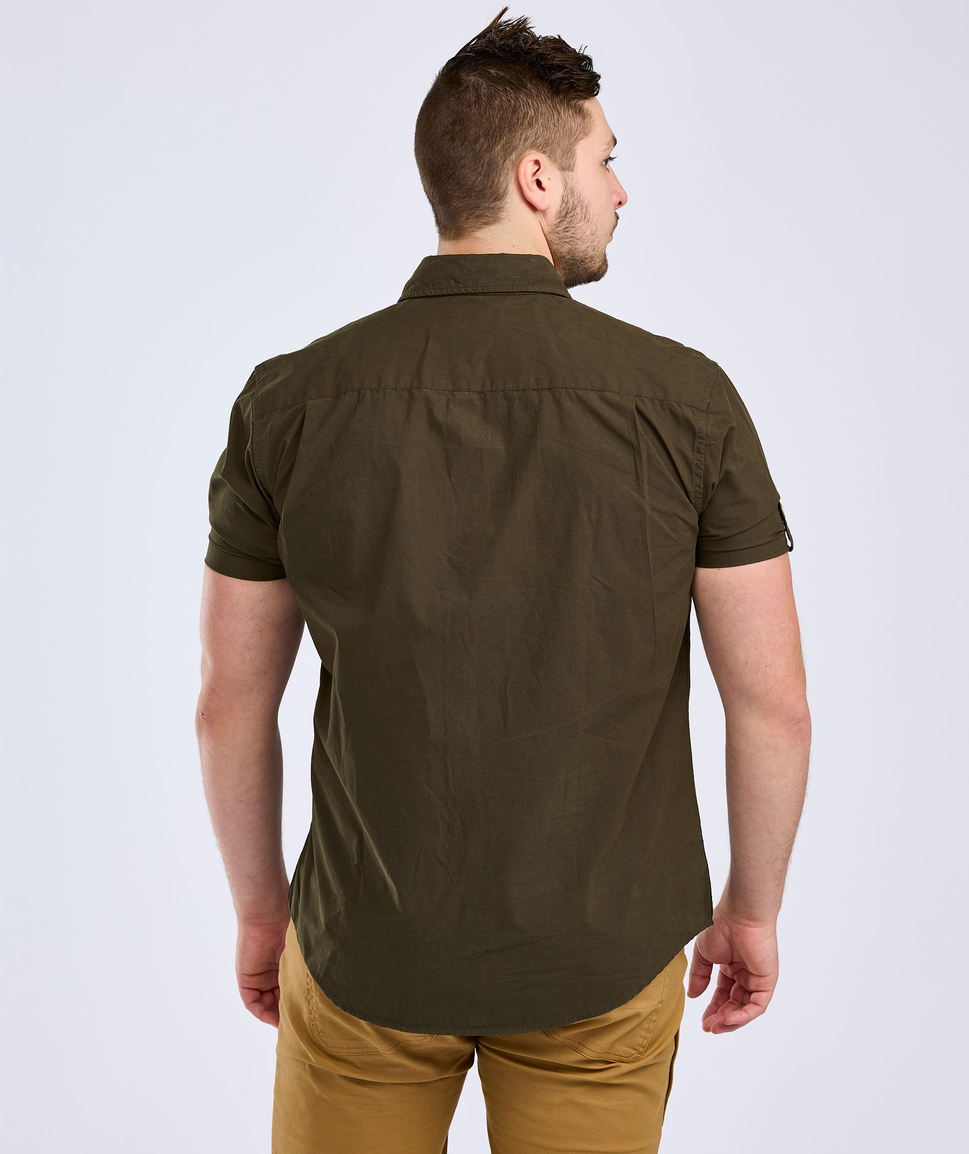 Pinewood Safari kort&aelig;rmet skjorte, Moss green, large image number 3