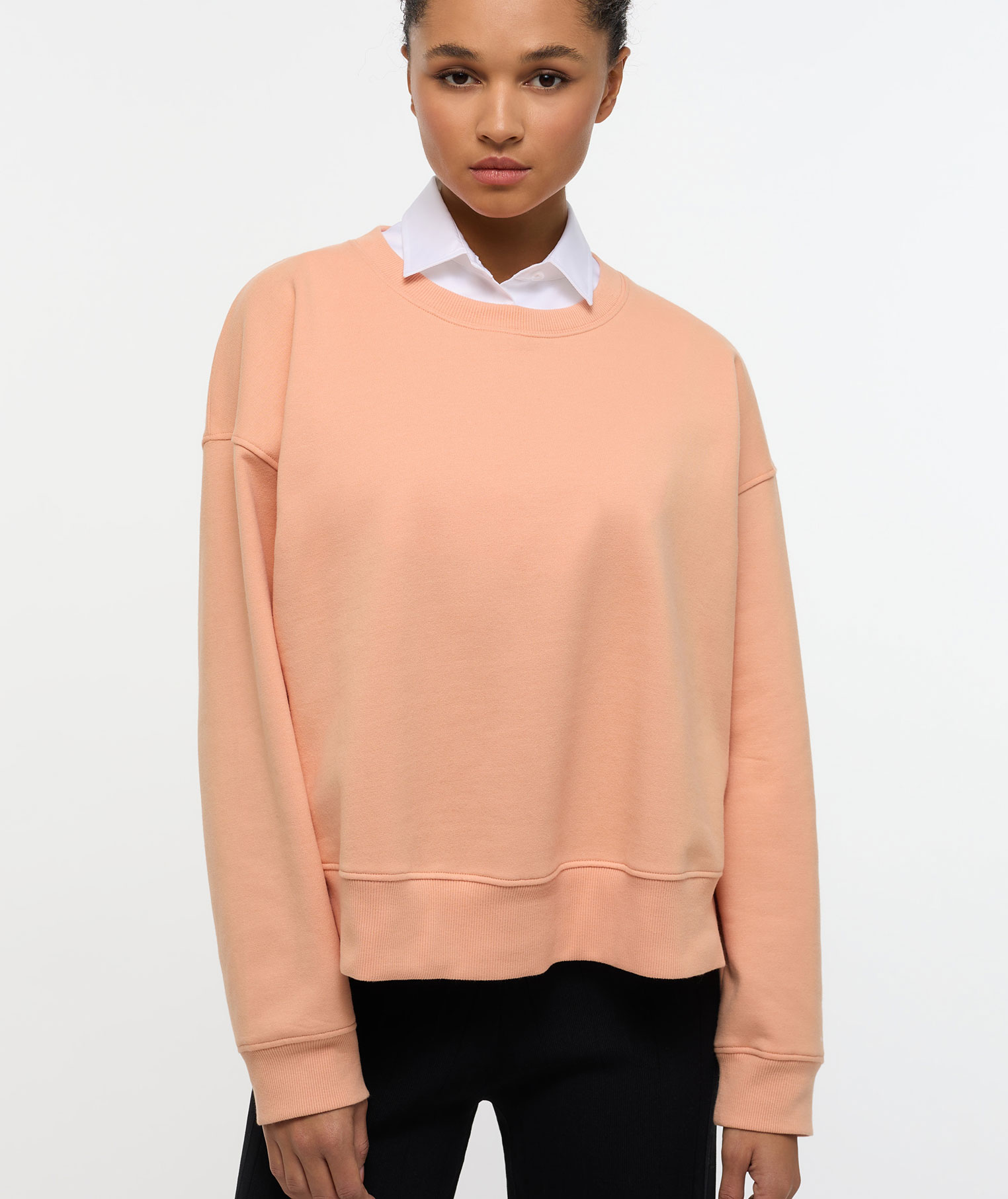 Eterna Satin skjortkrage dam, White