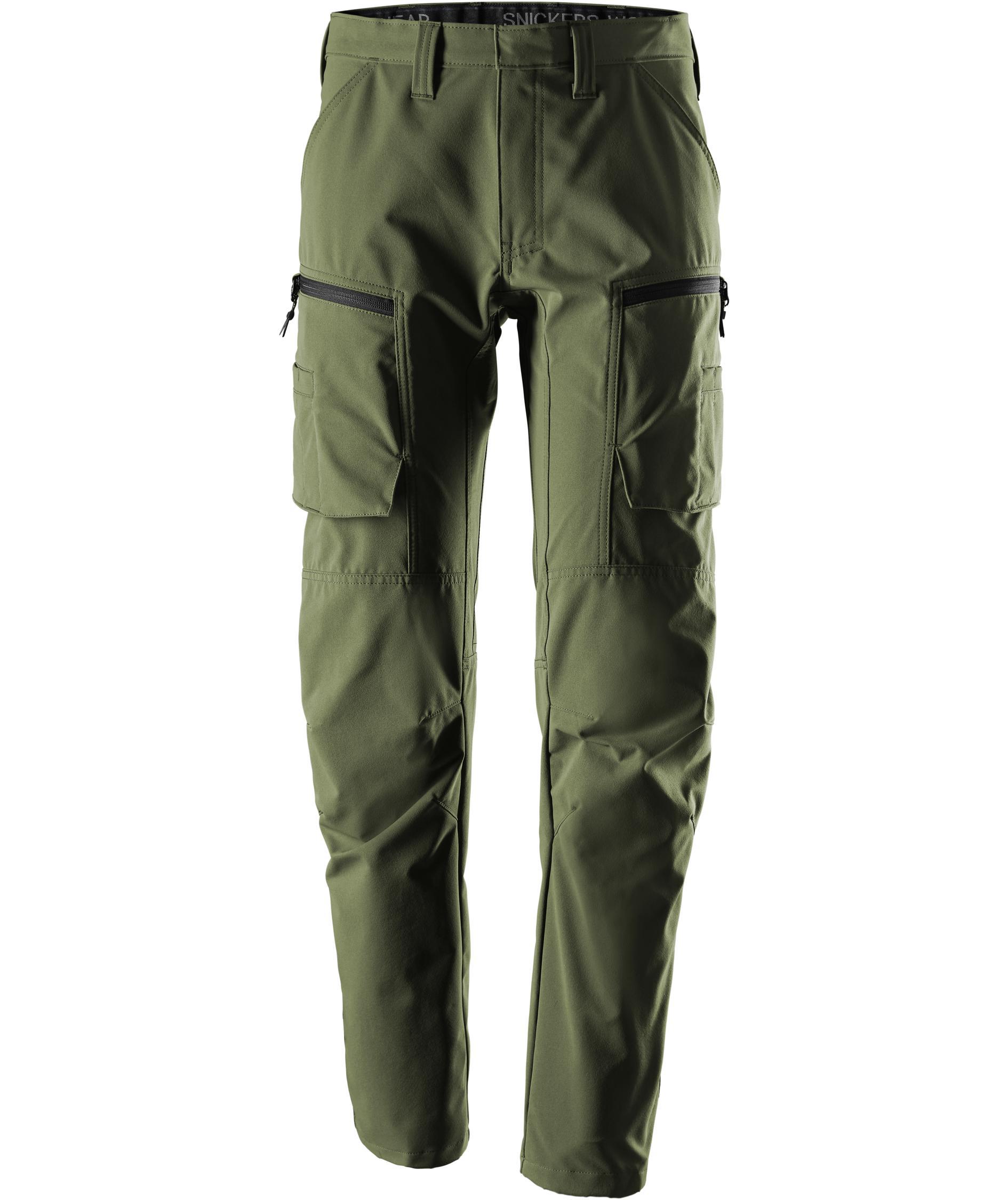 Snickers servicebukse full stretch 6410, Khaki gr&oslash;nn, Khaki gr&oslash;nn, swatch