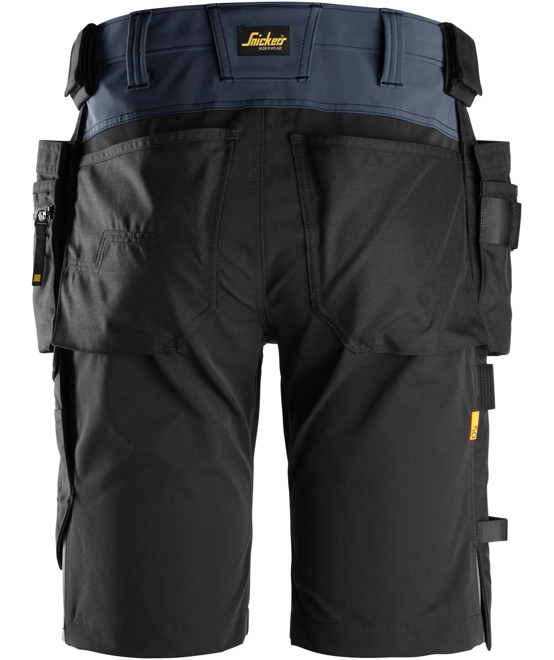 Snickers AllroundWork h&aring;ndverkershorts 6175 full stretch, Navy/black, large image number 2