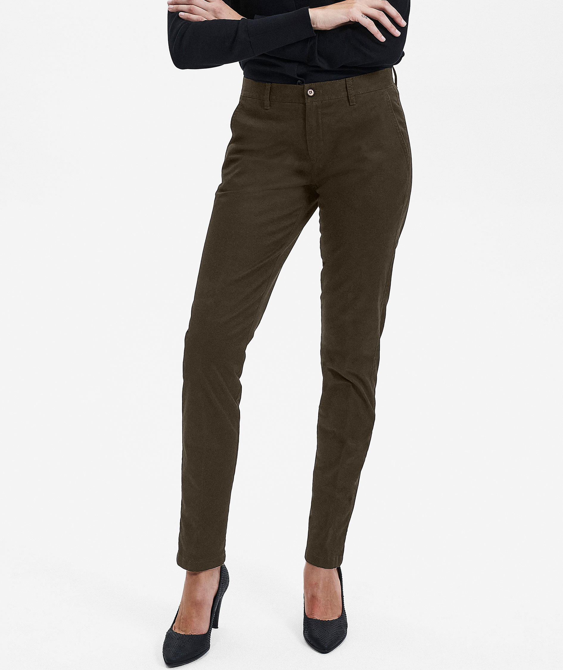 Sunwill Extreme Flexibility Modern fit women's chinos, Khaki, large image number 5