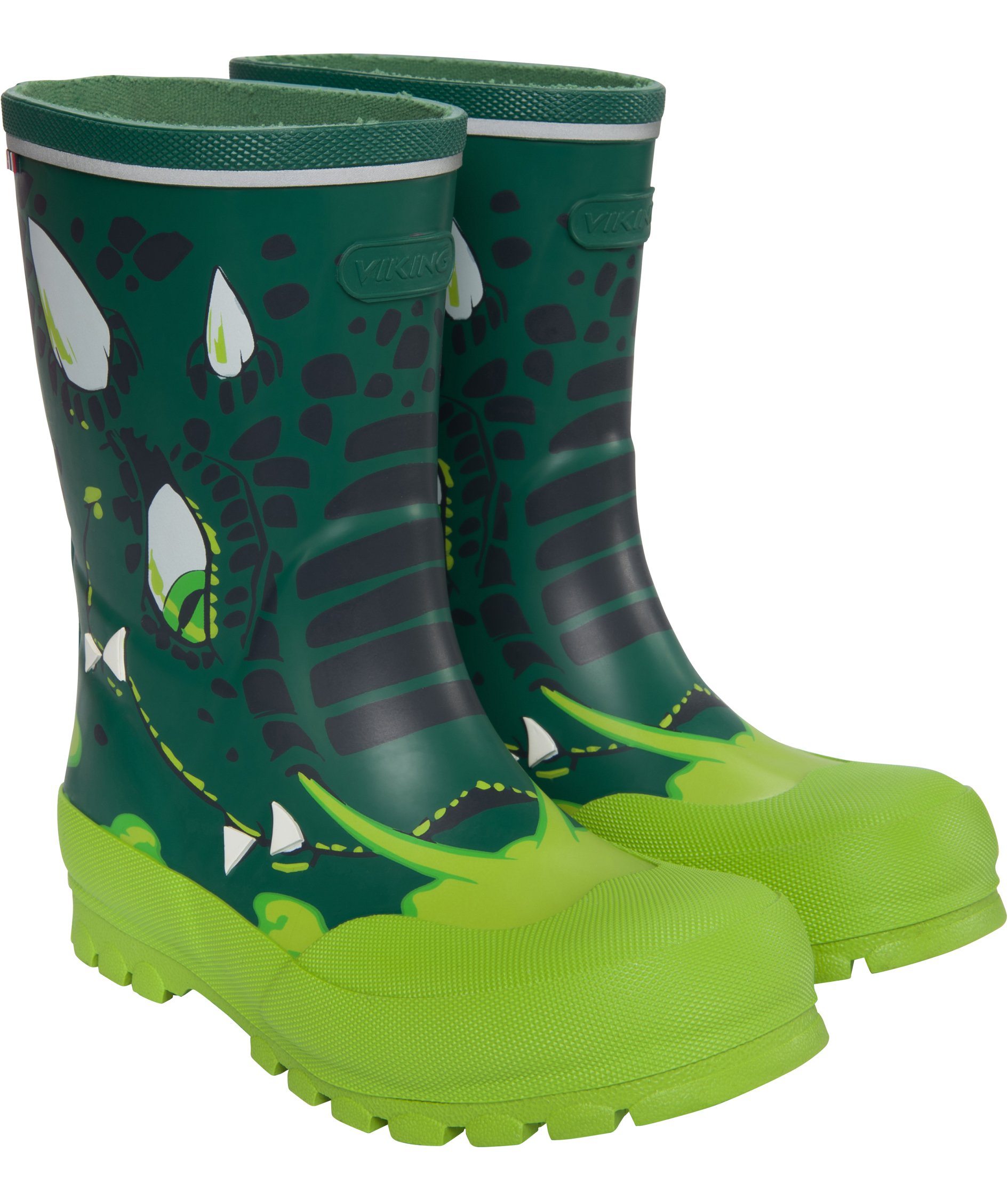 Viking Jolly Print gummist&oslash;vler til b&oslash;rn, Bottlegreen/multi, large image number 3