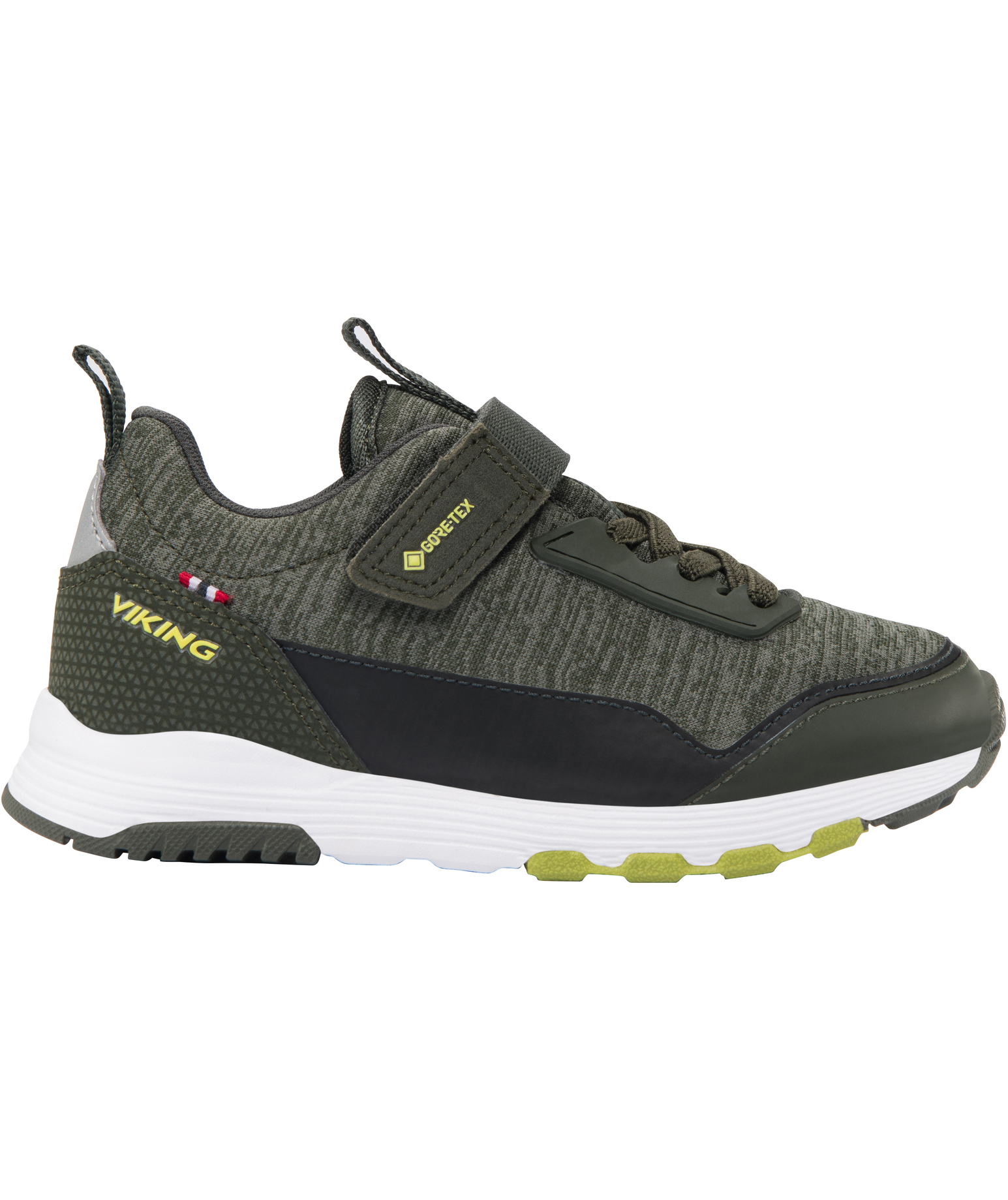 Viking Arendal GTX sneakers till barn, Olive/Lime