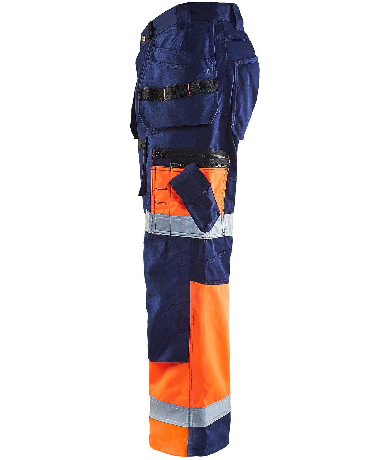 Bl&aring;kl&auml;der X1500 h&aring;ndverkerbukse, Hi-vis Oransje/Marinebl&aring;