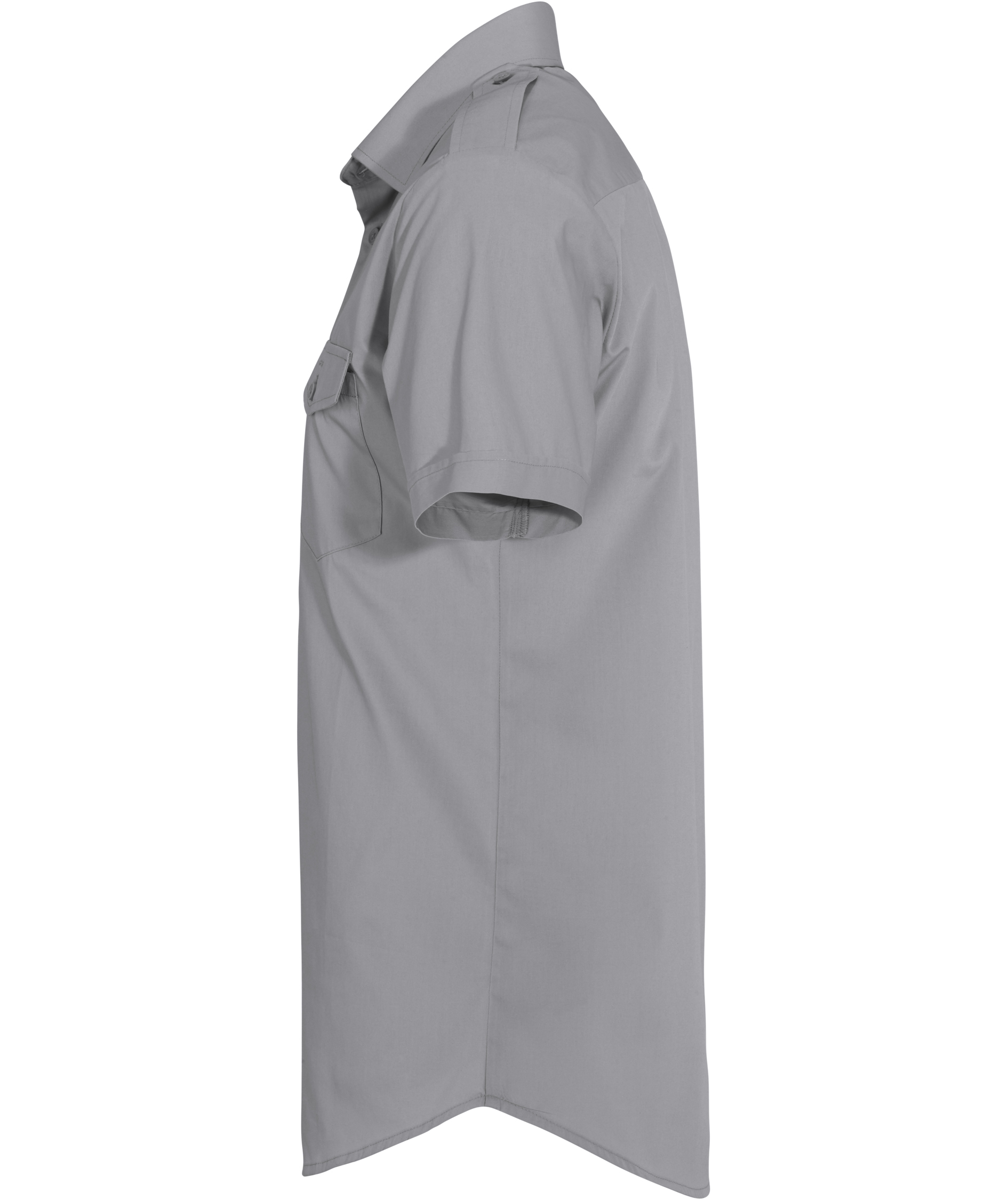 Derby of Sweden Maverick Slim fit kortermet pilotskjorte, Grey, large image number 4