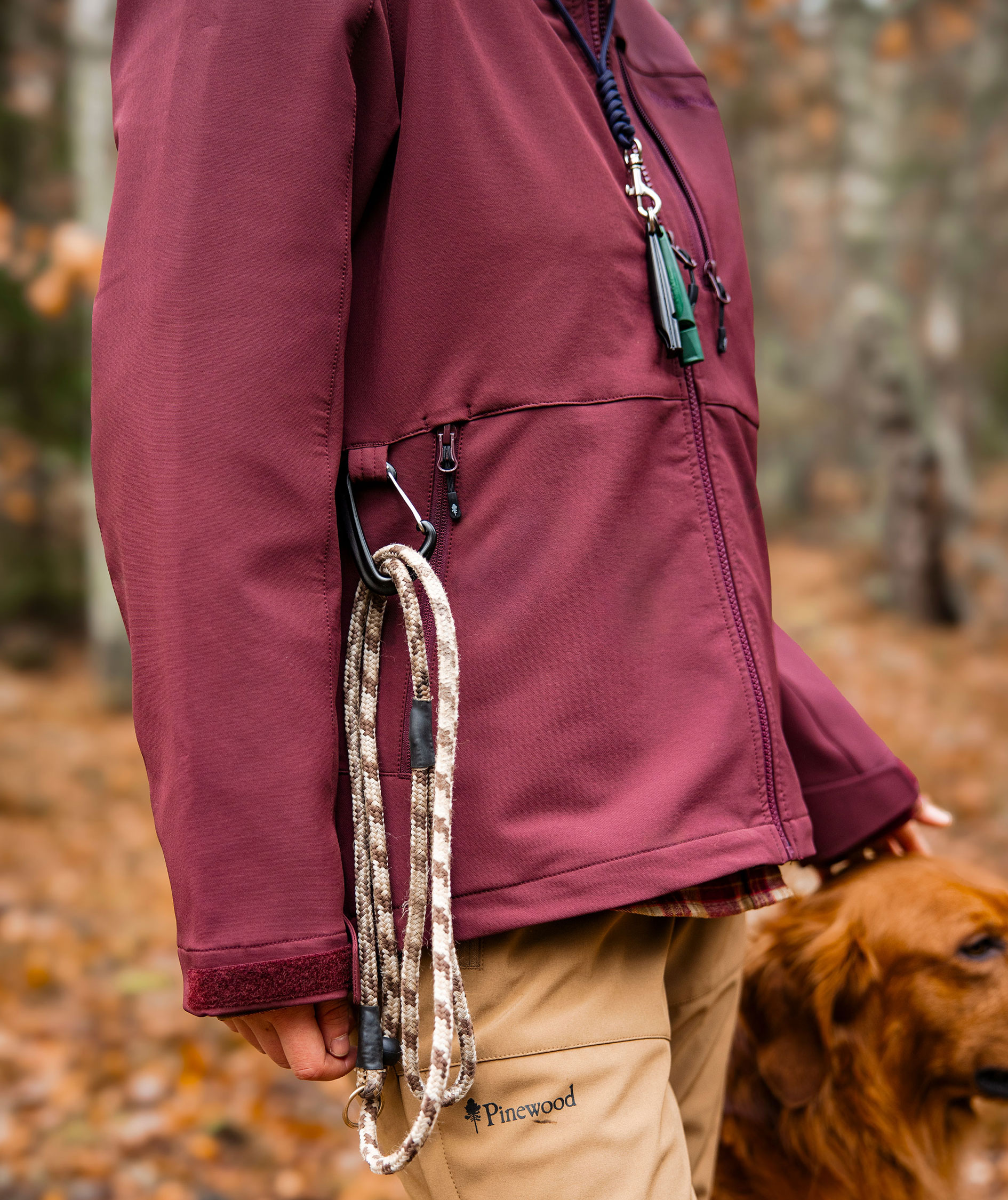 Pinewood Dog Sports Hybrid dame softshelljakke, Earth Plum, large image number 4