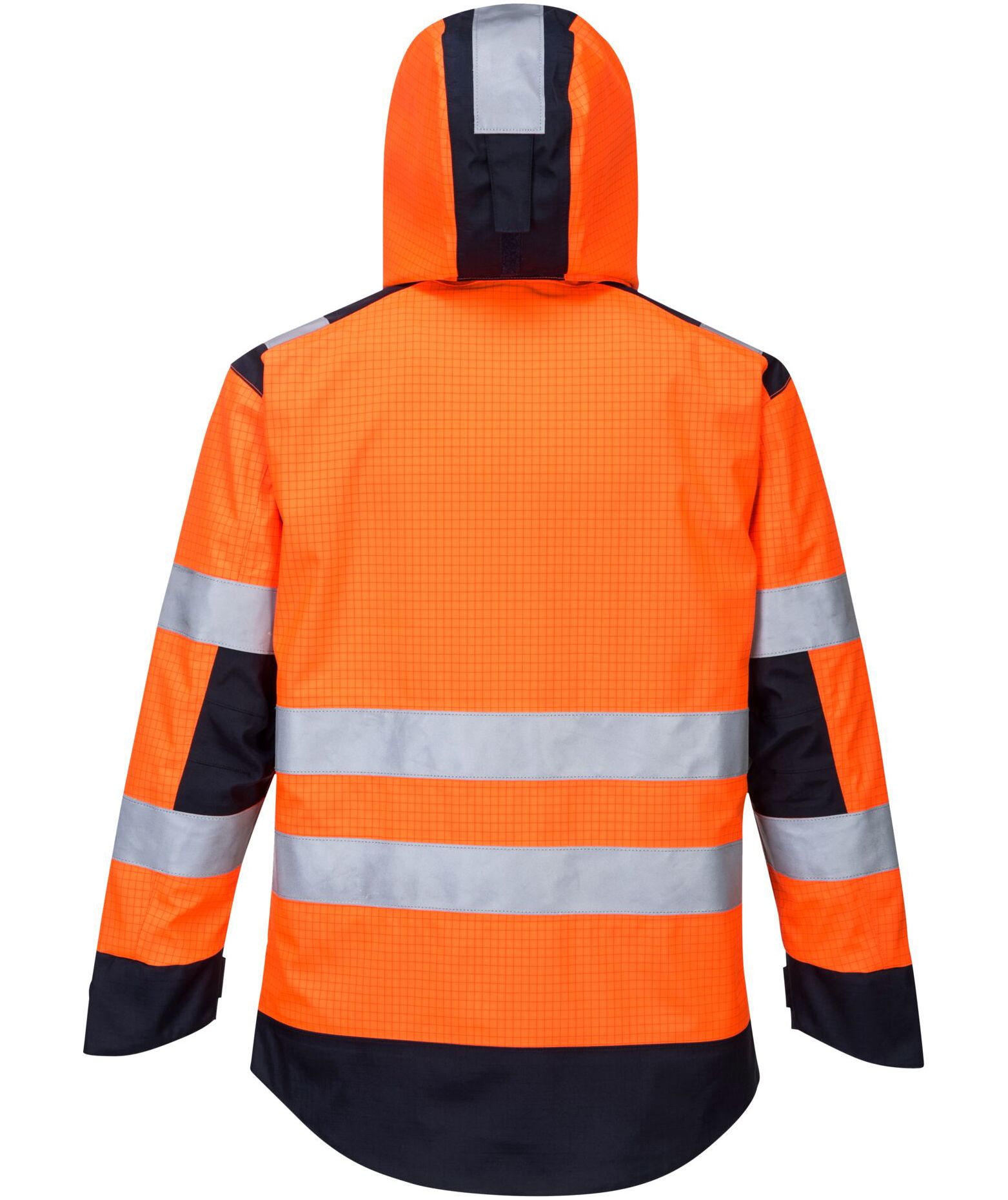 Portwest Modaflame Multinorm Arc rain jacket, Hi-Vis Orange/Navy, large image number 1