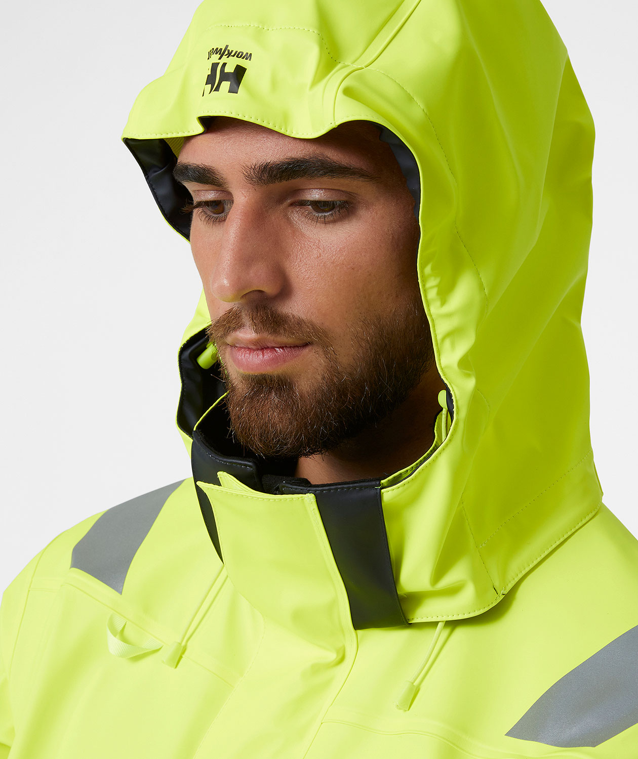 Helly Hansen Alna 2.0 regnjakke, Hi-vis Gul/Ebony, large image number 4