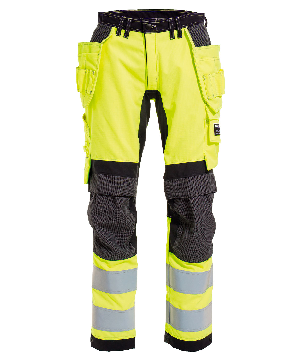Tranemo Stretch FR Handwerkerhose, Hi-vis gelb/marineblau