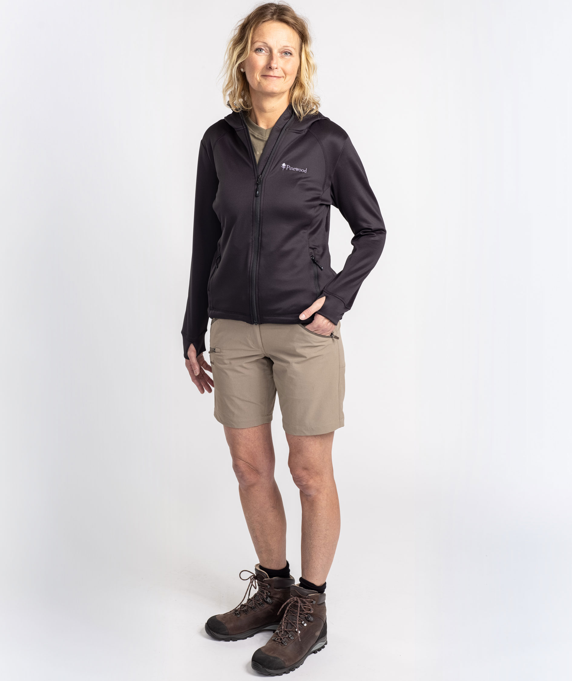Pinewood Finnveden dame fleecejakke, Sort
