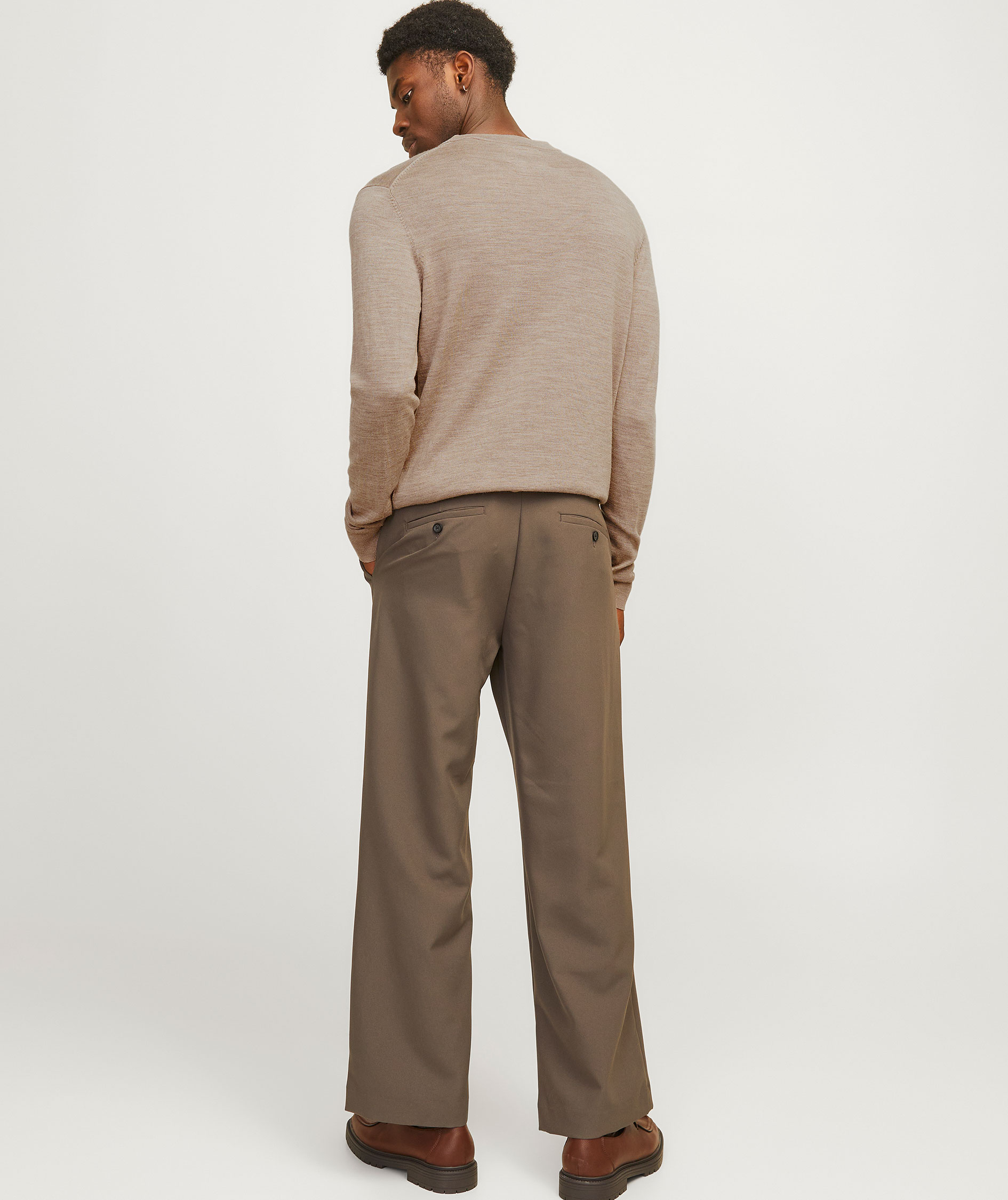 Jack & Jones Premium JPRCCMERINO striktr&oslash;je med merinould, Greige Melange, large image number 2