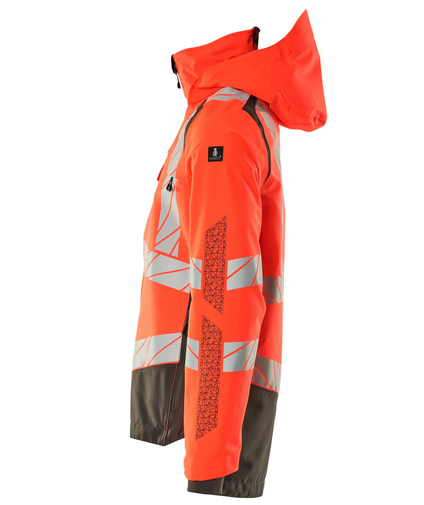 Mascot Accelerate Safe skalljakke, Hi-vis r&oslash;d/M&oslash;rk antrasitt, large image number 3