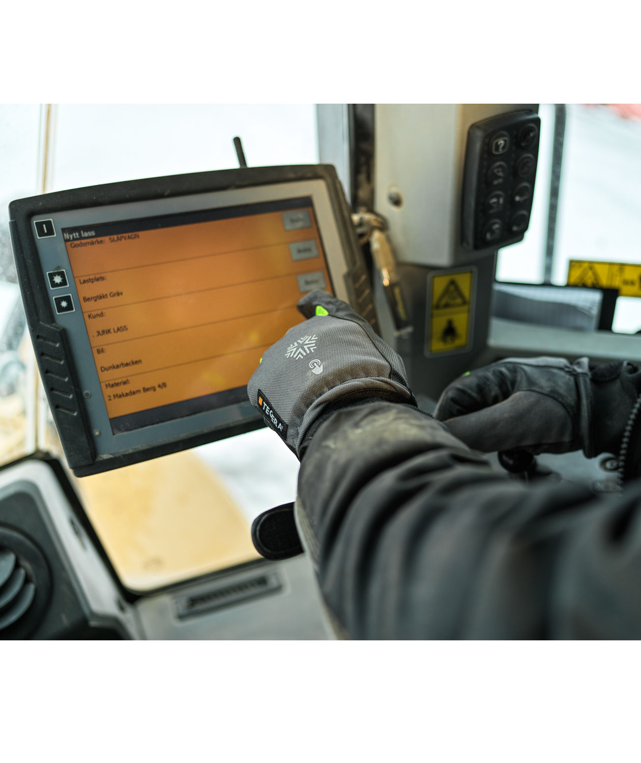 Tegera 577 Winterhandschuhe mit Schnittschutz Cut C, Schwarz/Grau, large image number 3