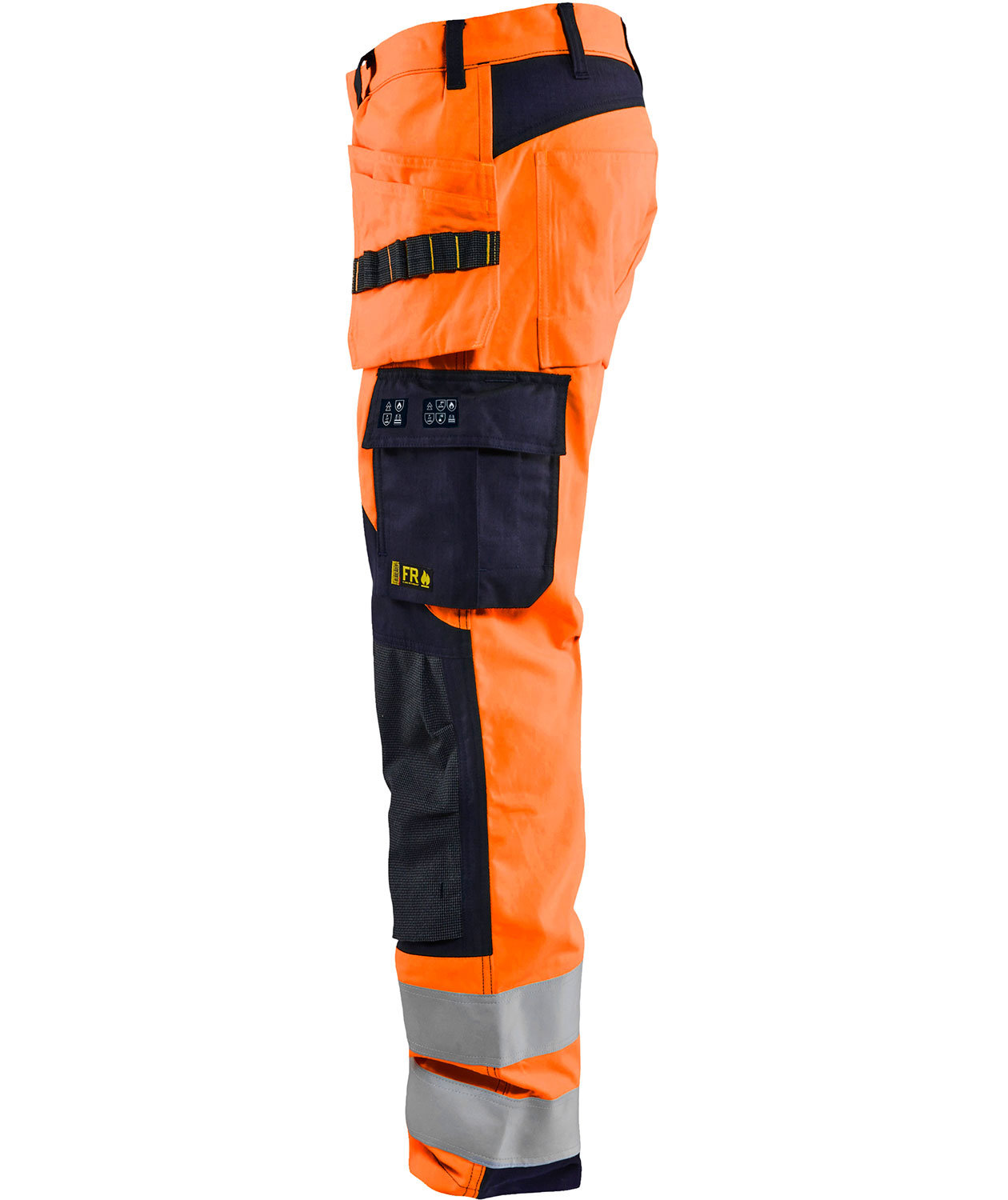 Bl&aring;kl&auml;der Multinorm hantverksbyxa, Varsel Orange/Marinbl&aring;, large image number 2