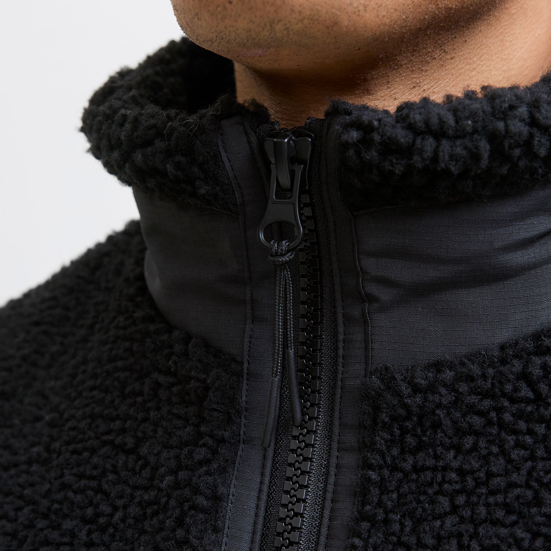 Jack & Jones JJESOHO pile fleece jacket, Black, large image number 3