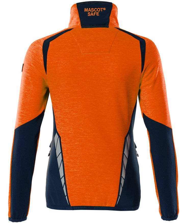 Mascot Accelerate Safe dame fleecegenser, Hi-vis Orange/M&oslash;rk Marine, large image number 1