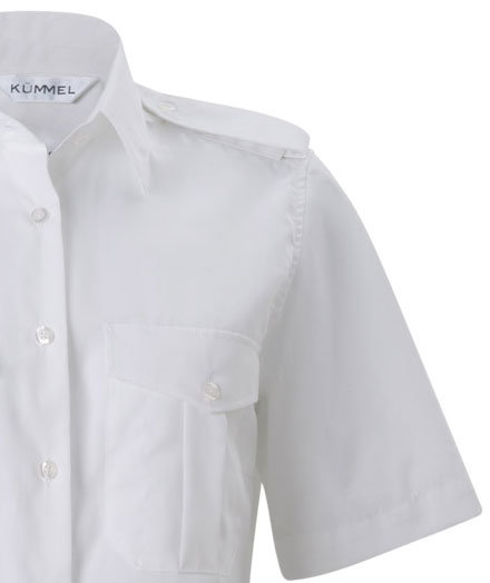 K&uuml;mmel Lisa Classic fit kort&auml;rmad pilotskjorta dam, Vit
