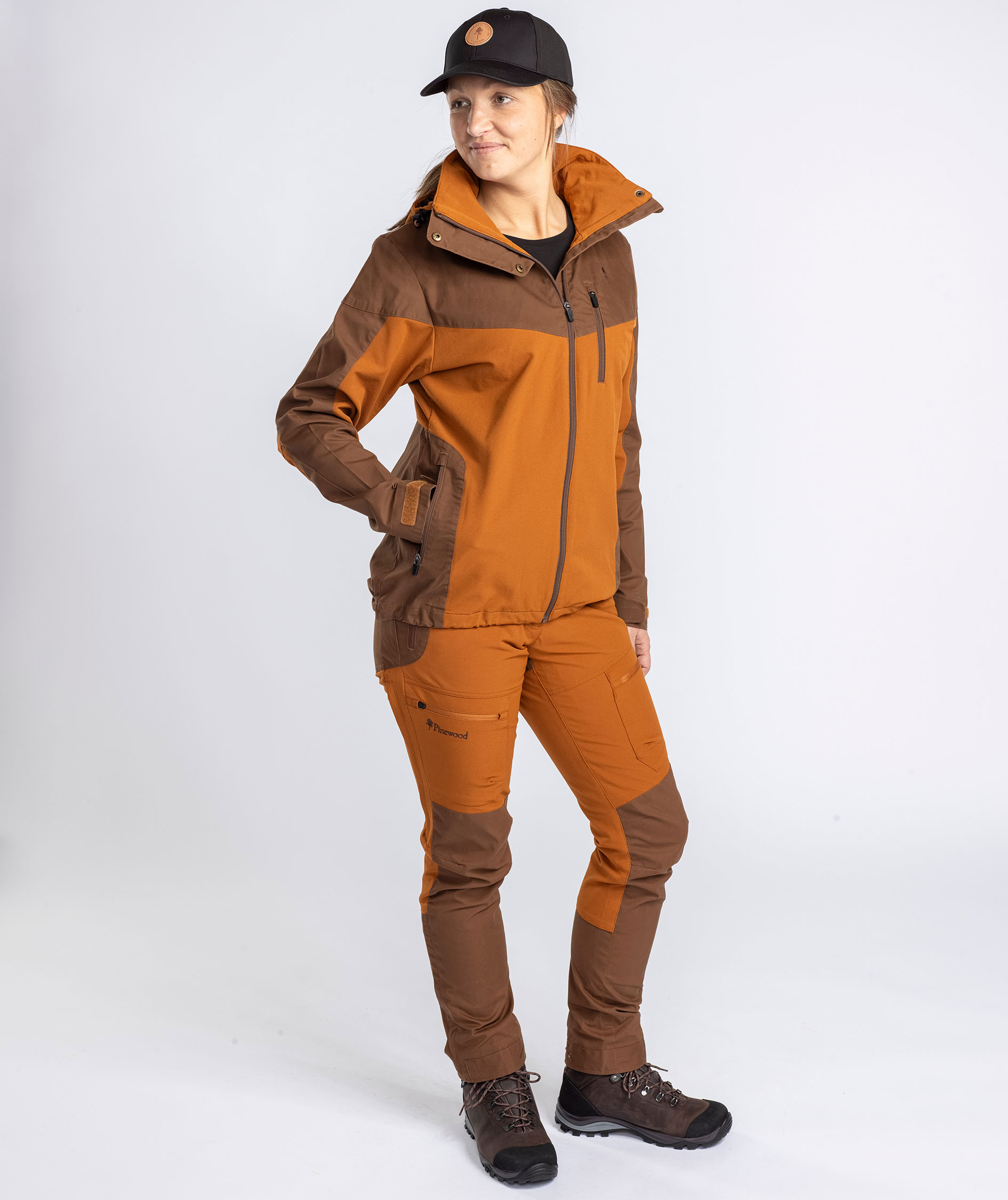 Pinewood&nbsp;Finnveden Hybrid dame friluftsjakke, Fudge/Nougat, large image number 13