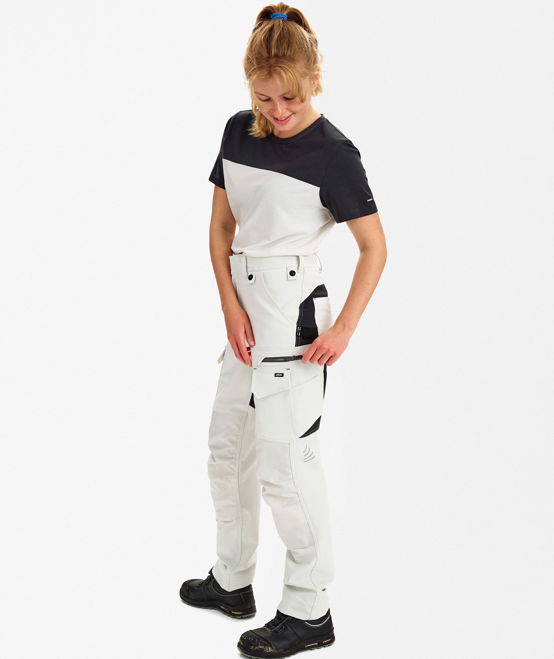 Engel Entire Damen Arbeitshose full stretch, Bone White/Anthracite Grey, large image number 1