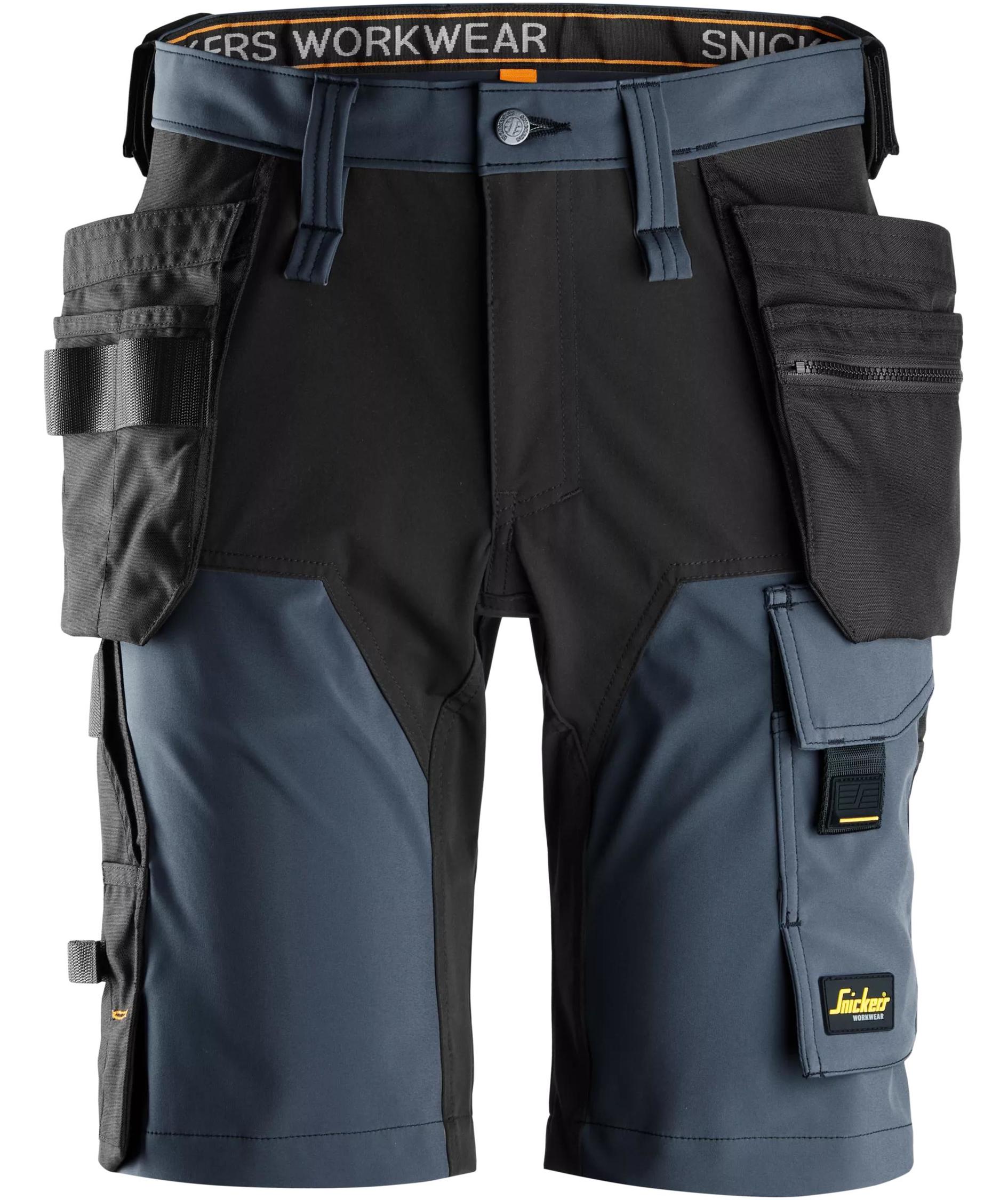 Snickers AllroundWork h&aring;ndverkershorts 6175 full stretch, Navy/black, Navy/black, swatch
