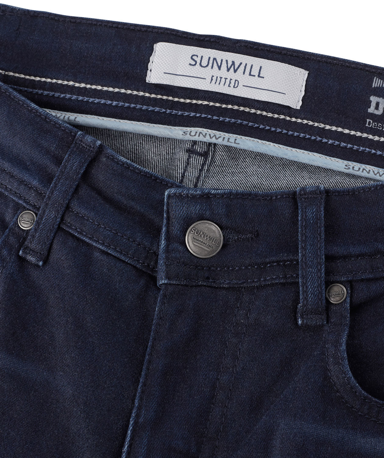 Sunwill Super Stretch Fitted jeans, Navy, large image number 2