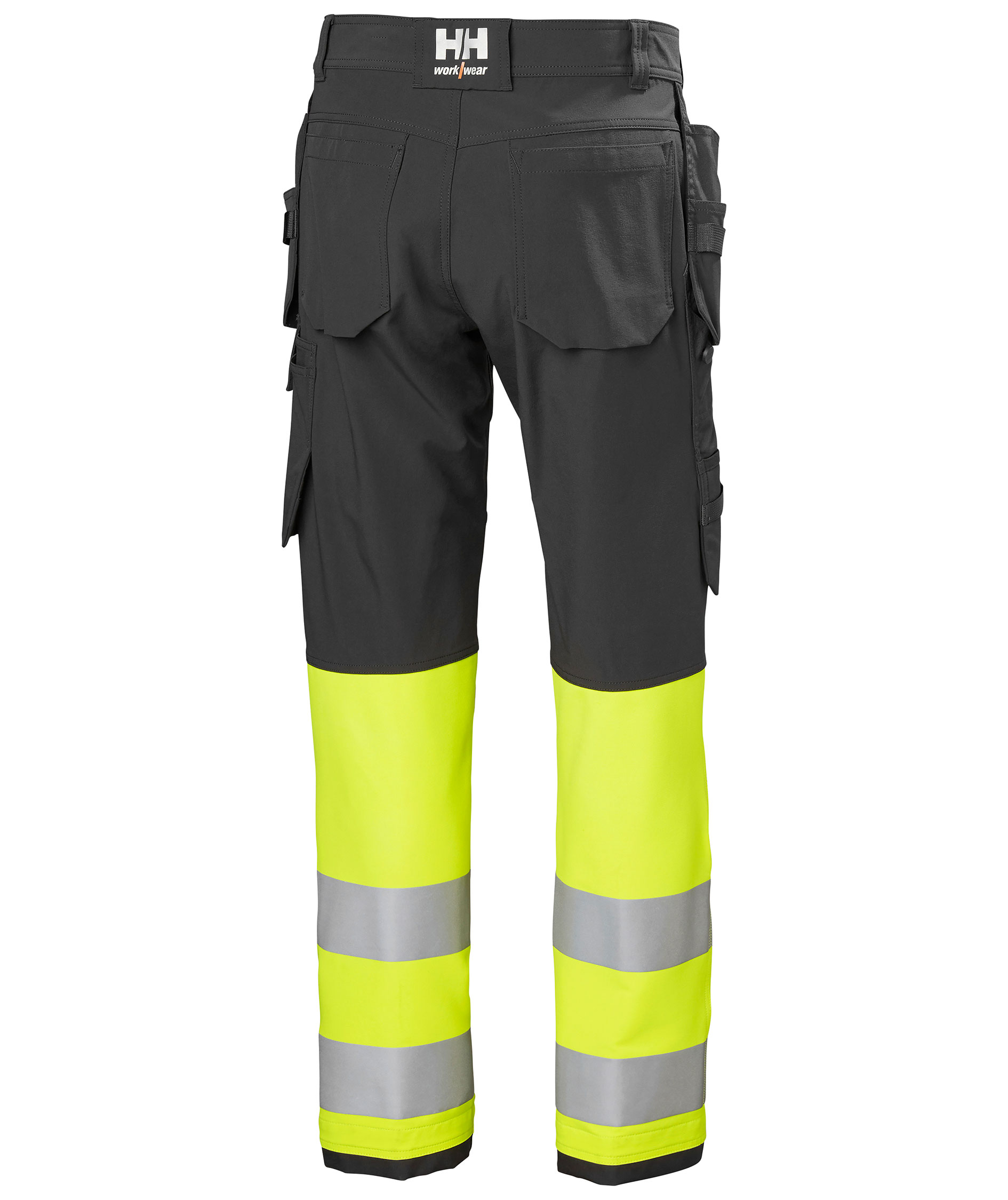 Helly Hansen Alna 4X h&aring;ndv&aelig;rkerbukser full stretch, Hi-vis Gul/Ebony, large image number 2