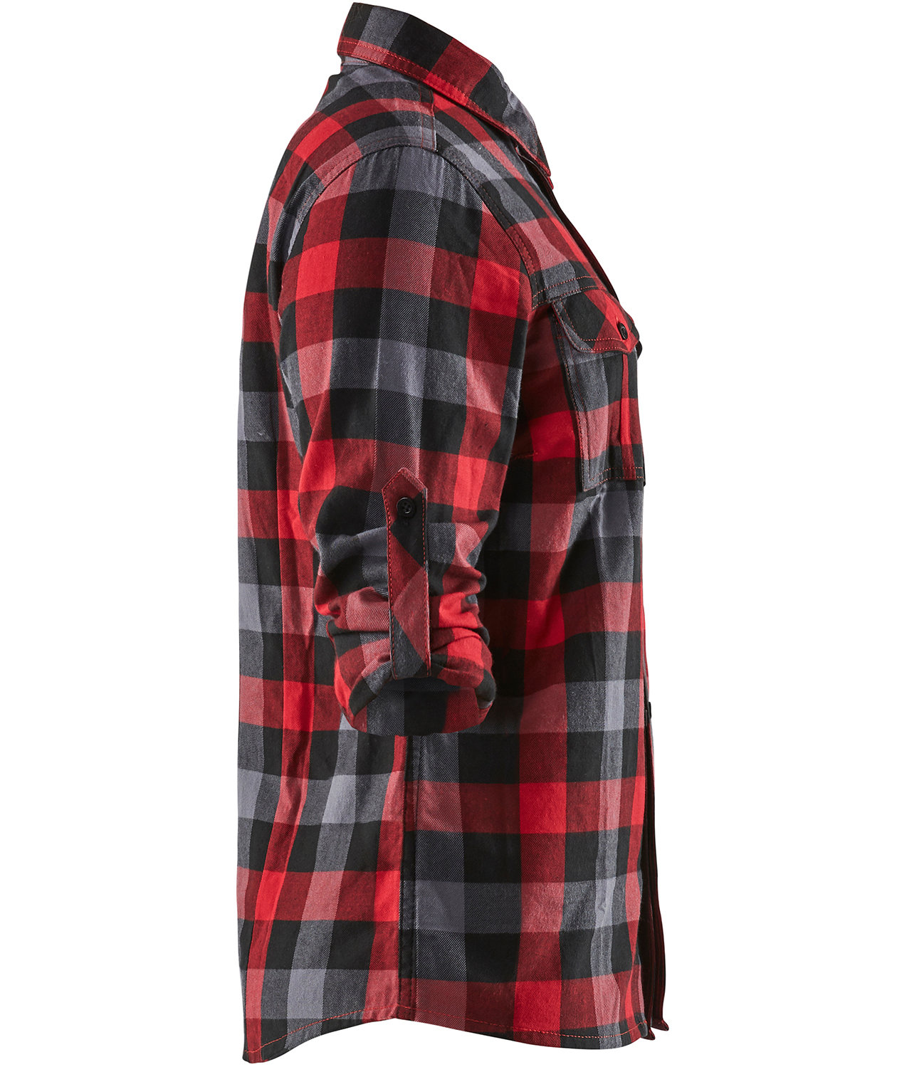 Bl&aring;kl&auml;der dame flannelskjorte, R&oslash;d/Svart, large image number 3