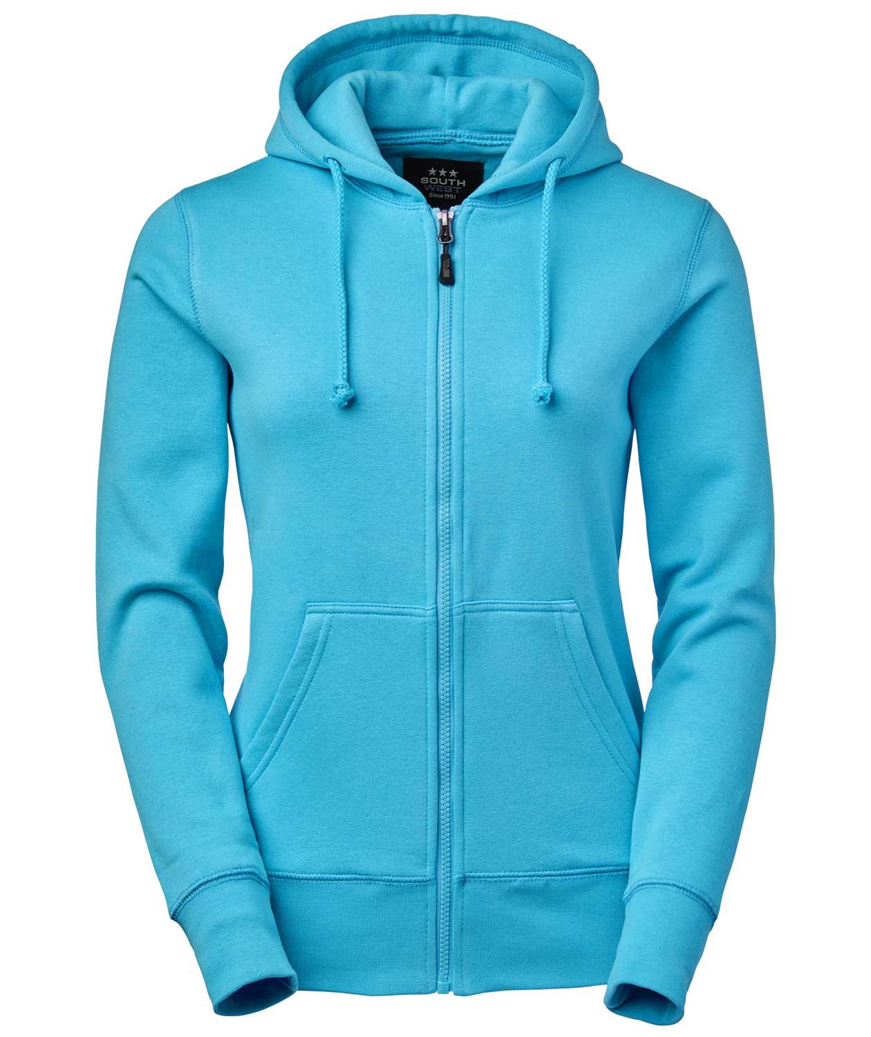 South West Georgia Damen Hoodie, Aquablau, Aquablau, swatch