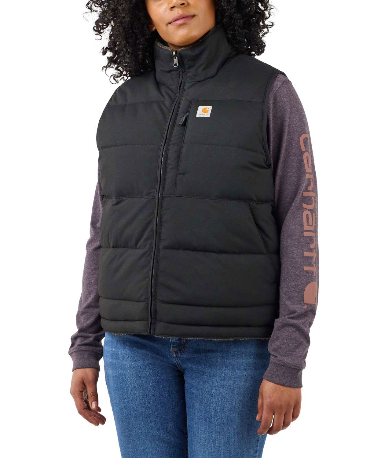 Carhartt Midweight Utility v&auml;ndbar v&auml;st dam, Svart, large image number 3