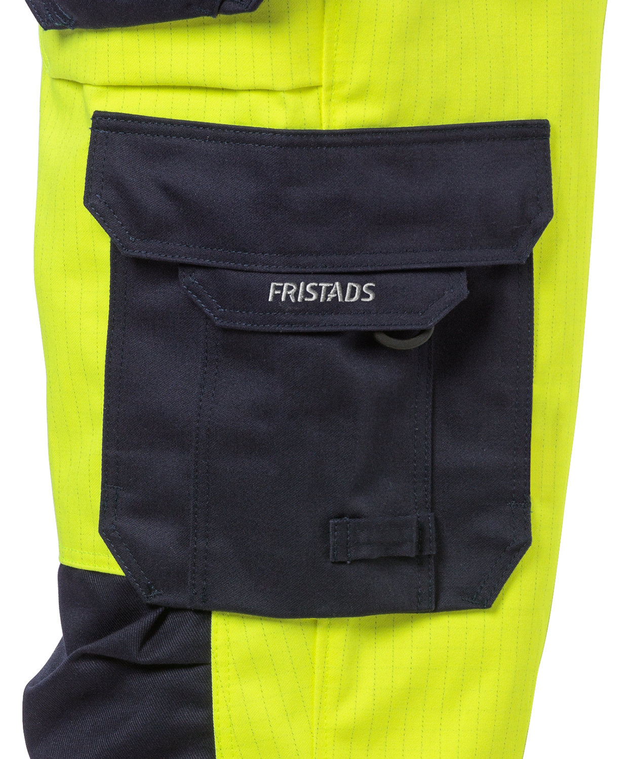 Fristads Flame craftsman trousers 2584 FLAM, Hi-Vis yellow/marine, large image number 2
