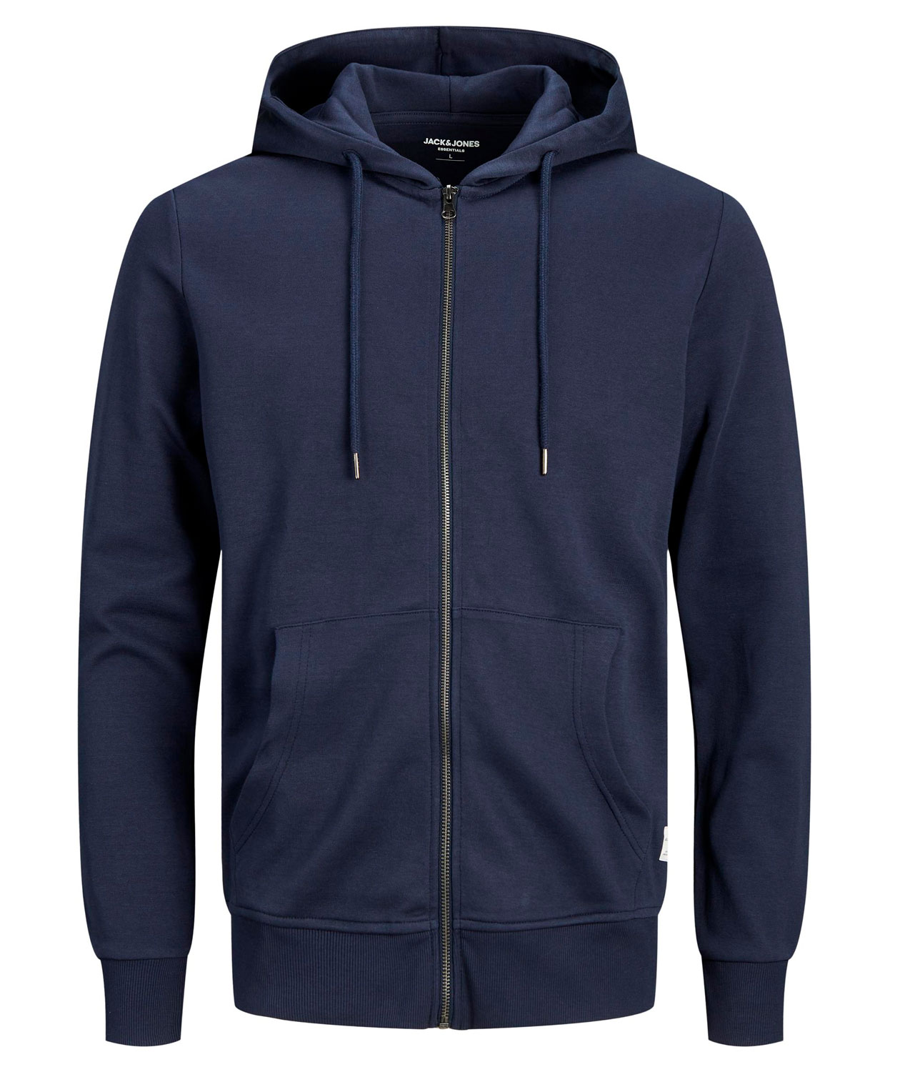 Jack & Jones JJEBASIC sweat h&aelig;ttetr&oslash;je med lynl&aring;s, Navy Blazer, large image number 0
