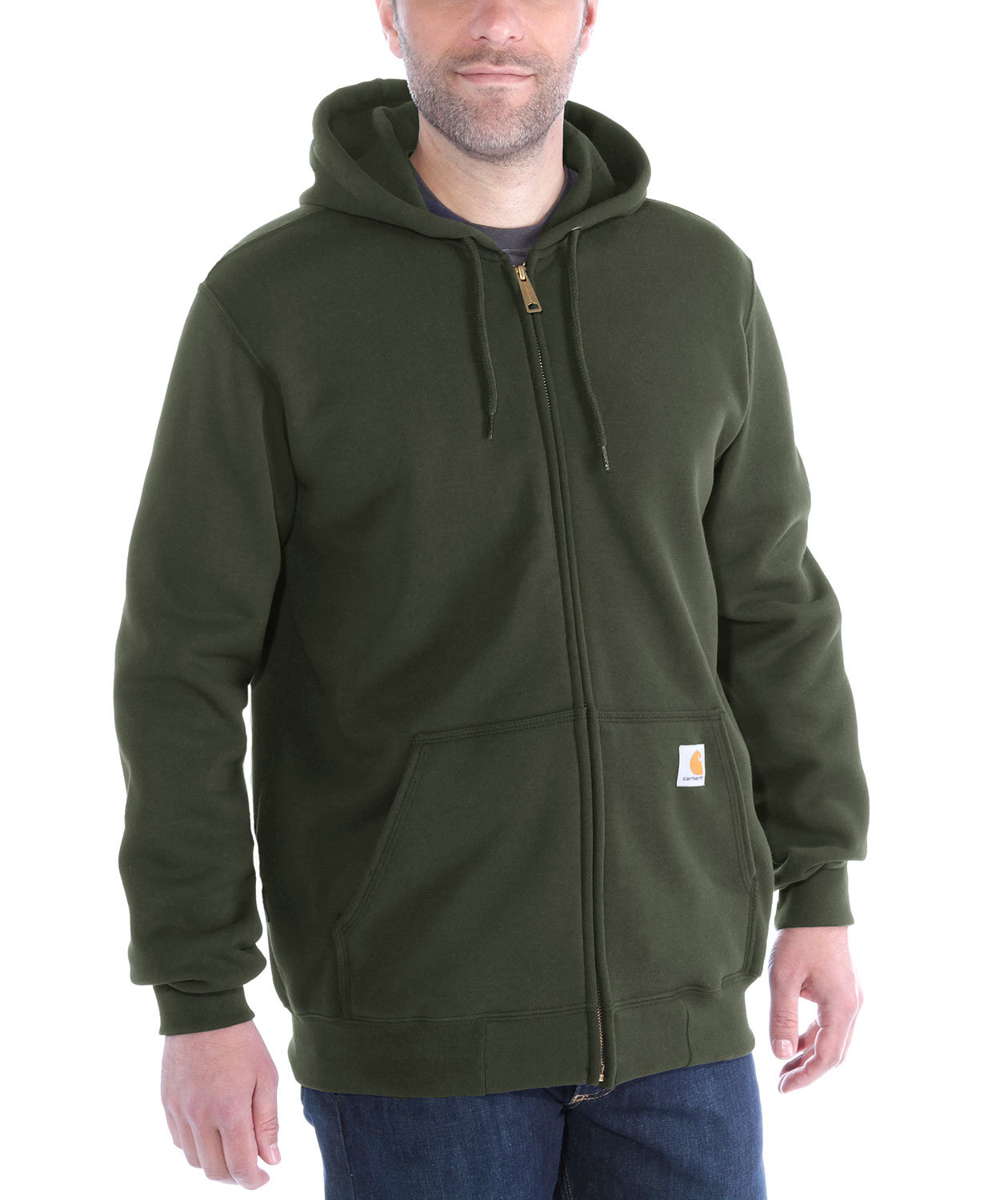 Carhartt Marquette h&aelig;ttetr&oslash;je med lynl&aring;s, Moss, large image number 1