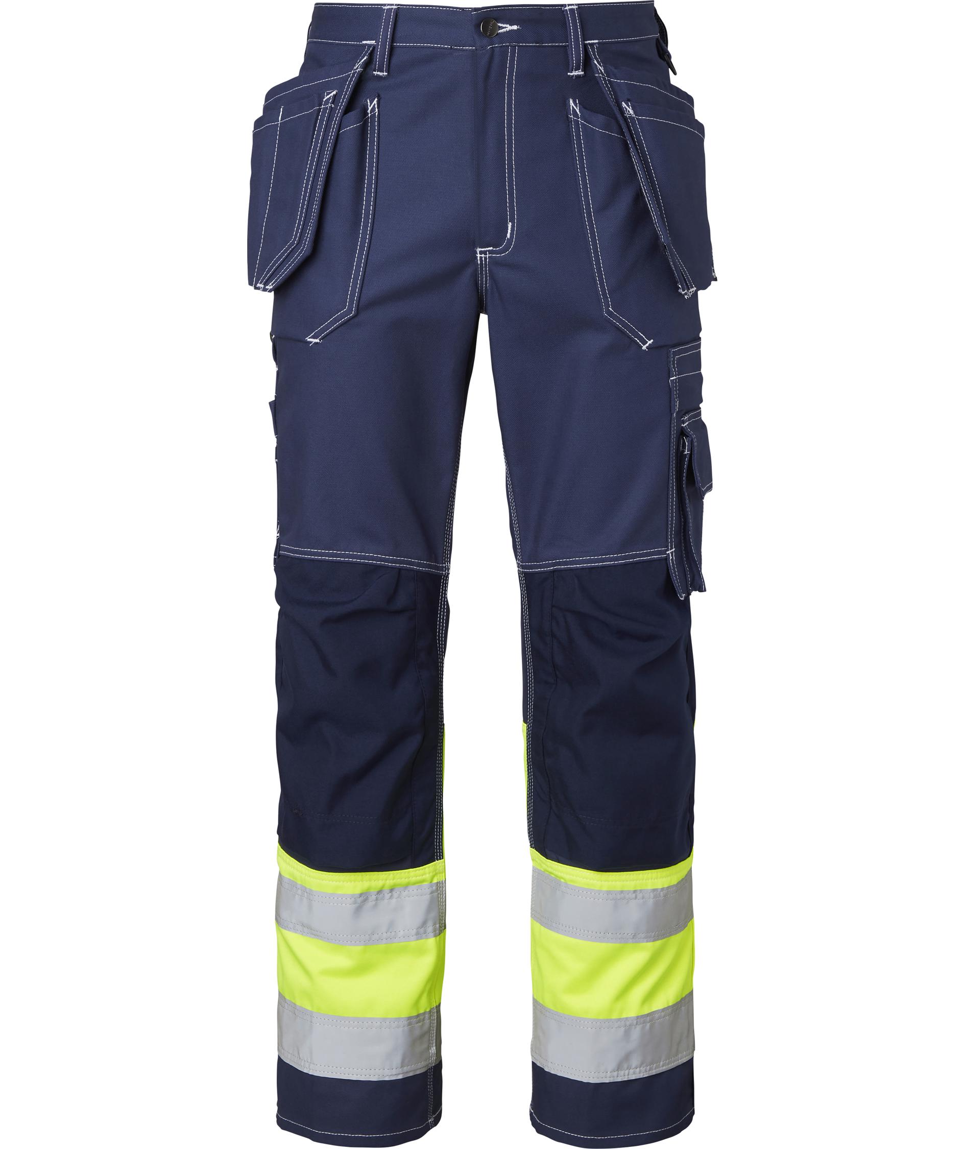 Top Swede h&aring;ndverksbukse 2515, Navy/Hi-Vis gul