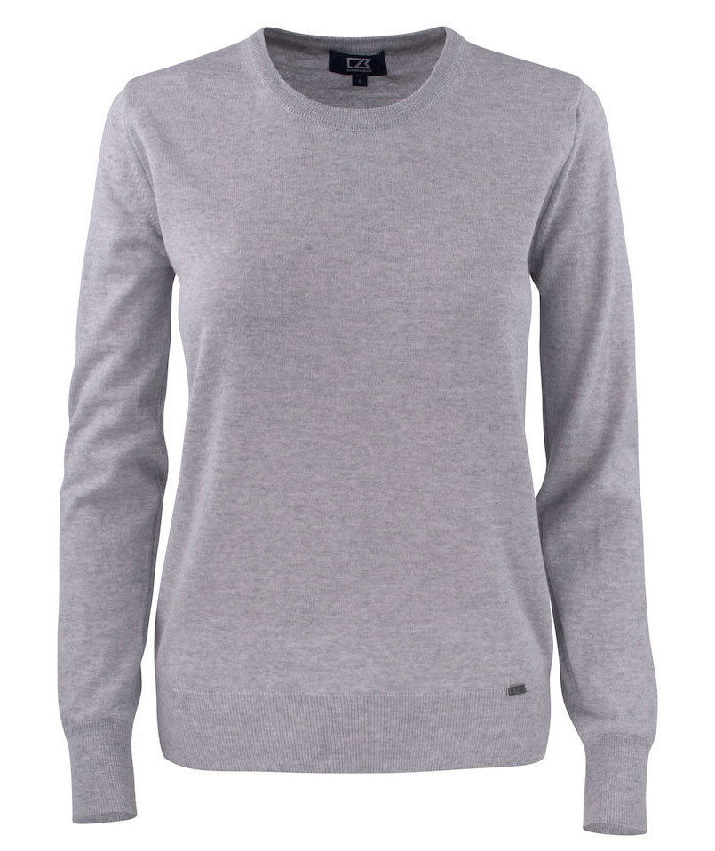 Cutter & Buck Kennewick Crewneck dam med merinoull, Grey melange, Grey melange, swatch