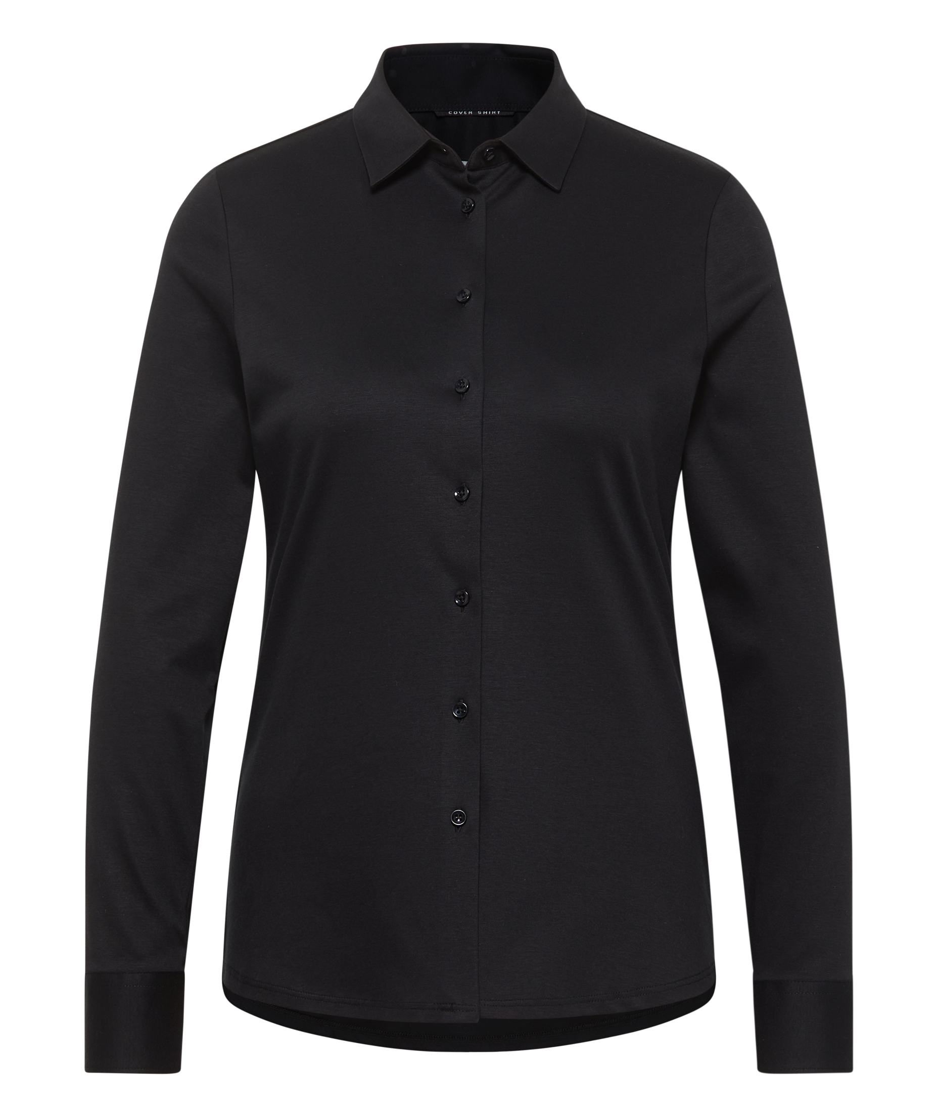 Eterna Jersey slim fit skjorta dam, Black, Black, swatch