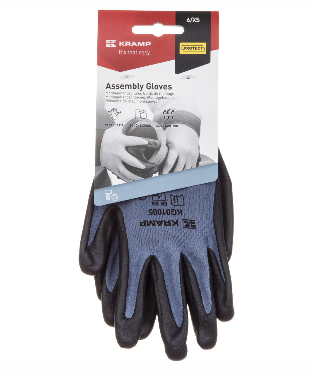 Kramp mounting gloves, Grey/Black, large image number 2