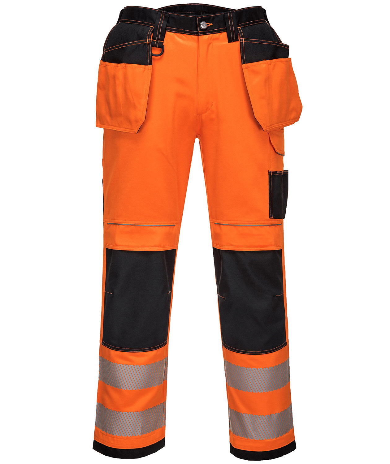 Portwest Vision hantverksbyxa T501, Varsel Orange/Svart