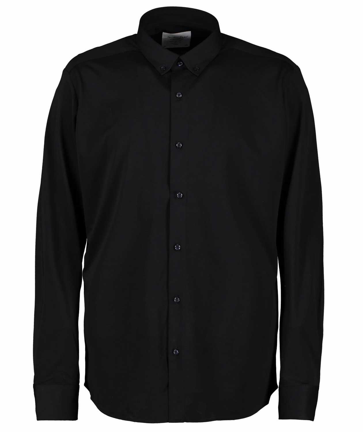 Seven Seas Modern fit jerseyshirt, Black