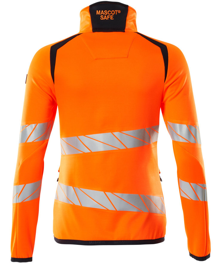 Mascot Accelerate Safe fleecetr&ouml;ja dam, Varsel Orange/M&ouml;rk Marinbl&aring;, large image number 1