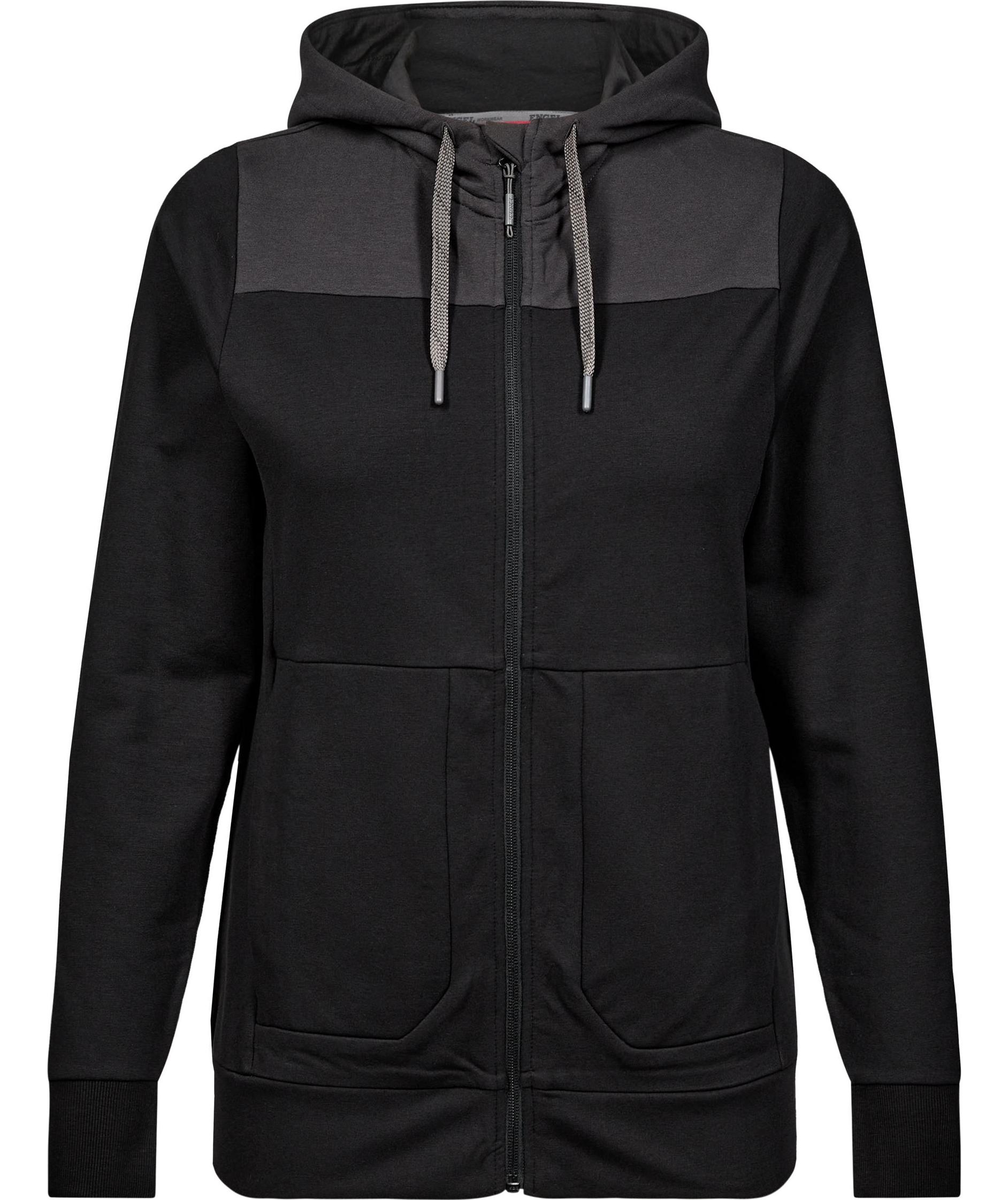 Engel Entire dame hettegenser med glidel&aring;s, Black/Anthracite Grey, Black/Anthracite Grey, swatch