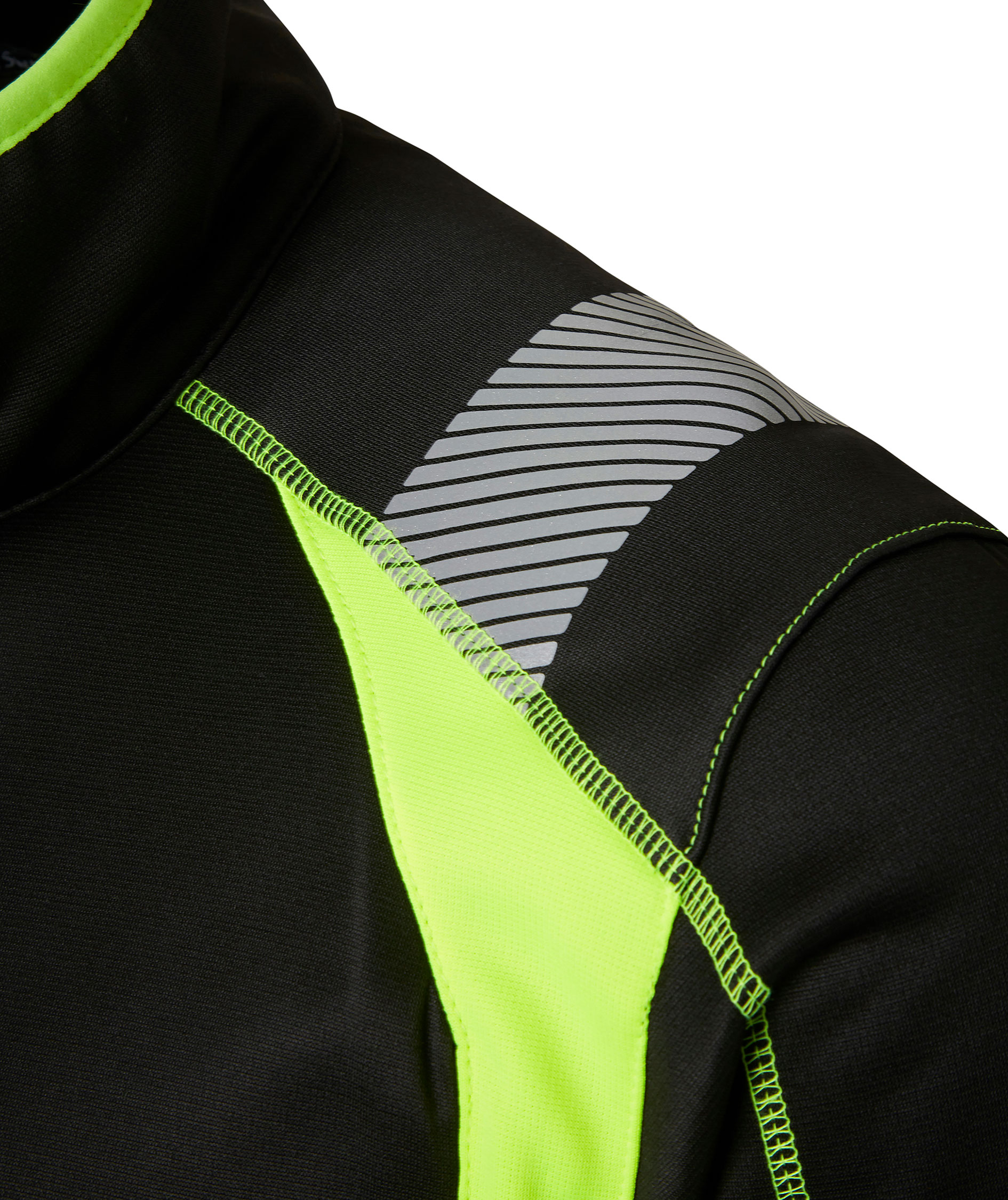 Top Swede cardigan 275, Black/Hi-Vis Yellow, large image number 4