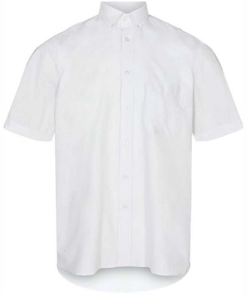 Angli Oxford Classic+ fit kortermet skjorte, Hvit